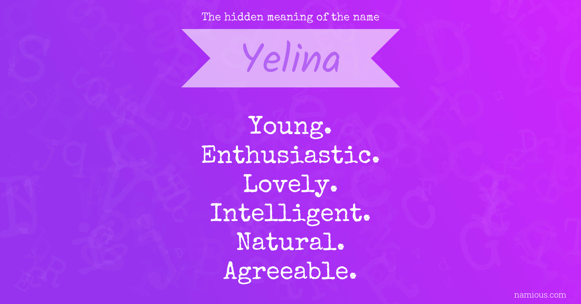 The hidden meaning of the name Yelina