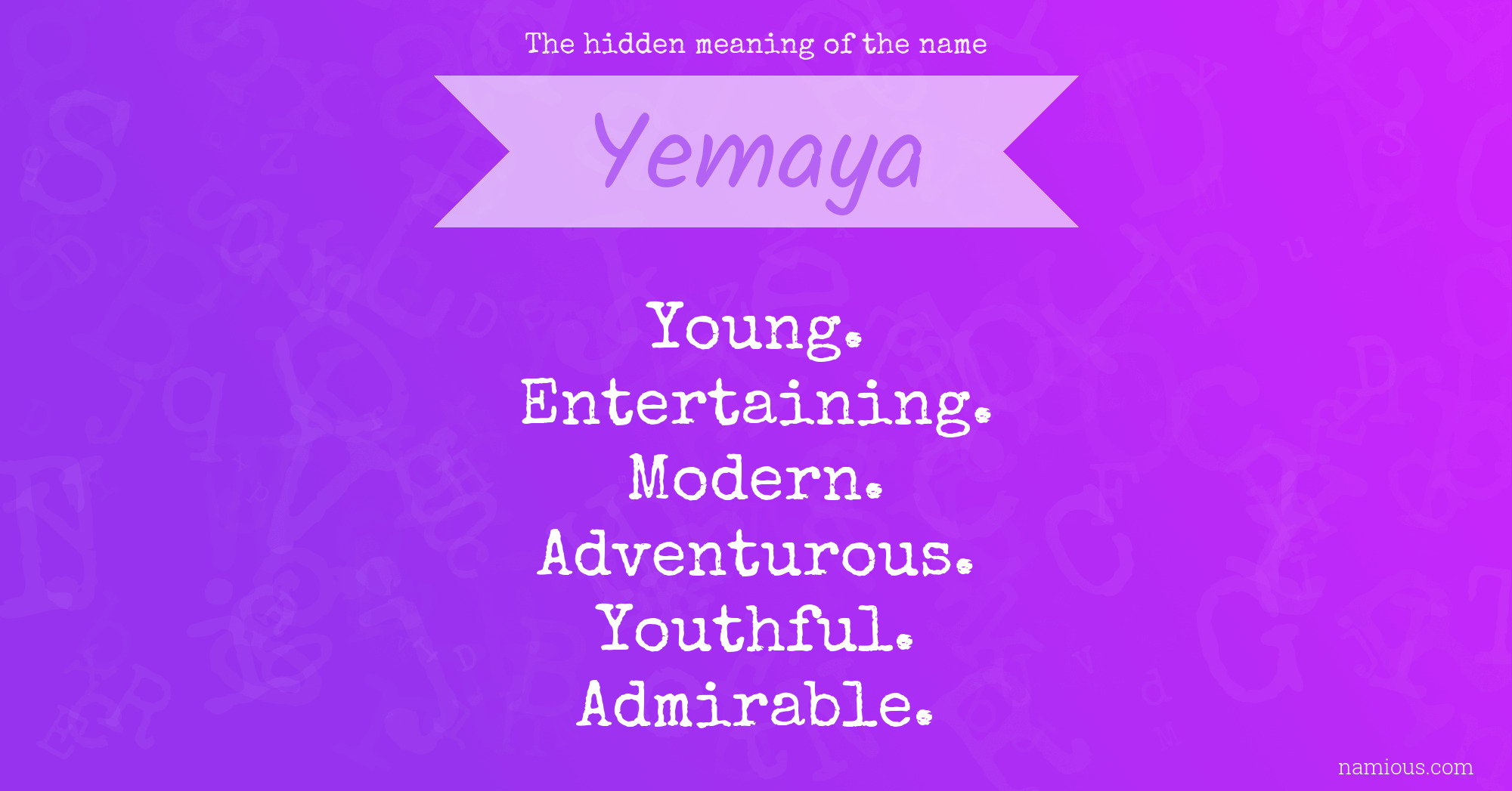 The hidden meaning of the name Yemaya