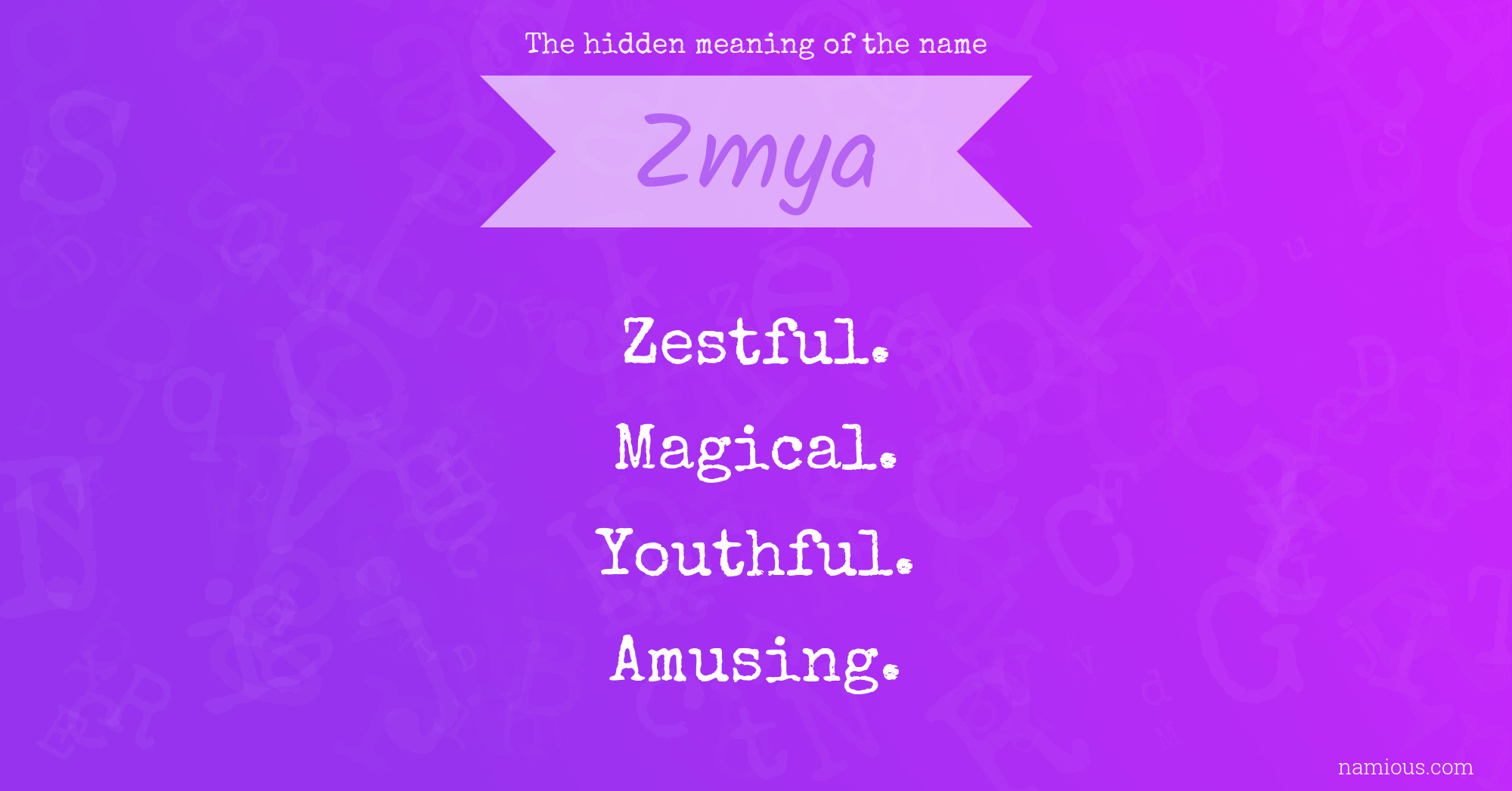 The hidden meaning of the name Zmya