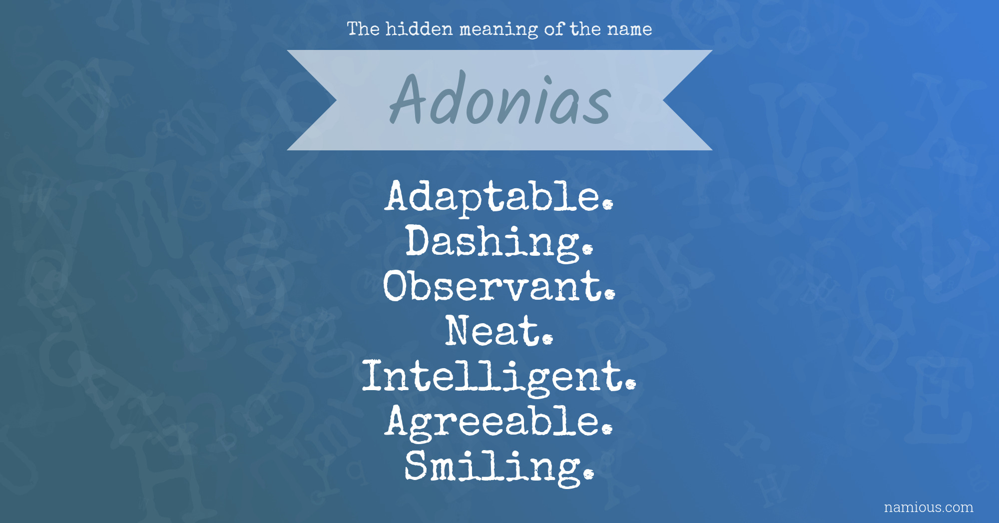 The hidden meaning of the name Adonias