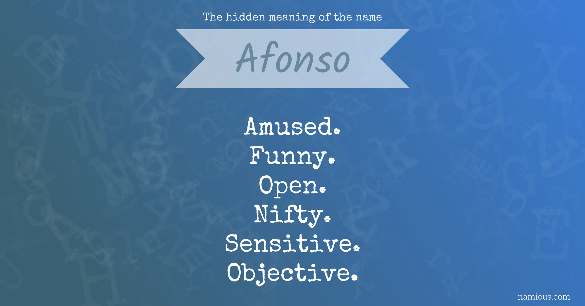 The hidden meaning of the name Afonso