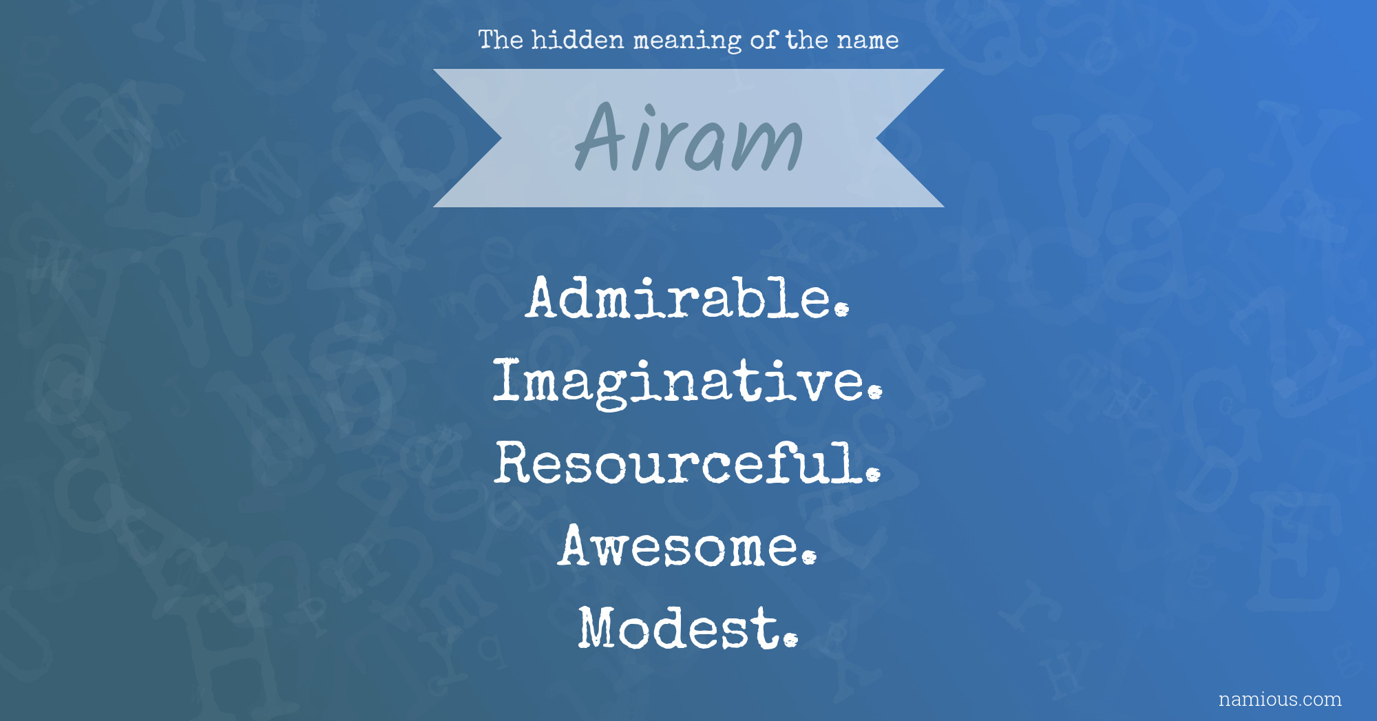 What Is The Meaning Of Airam