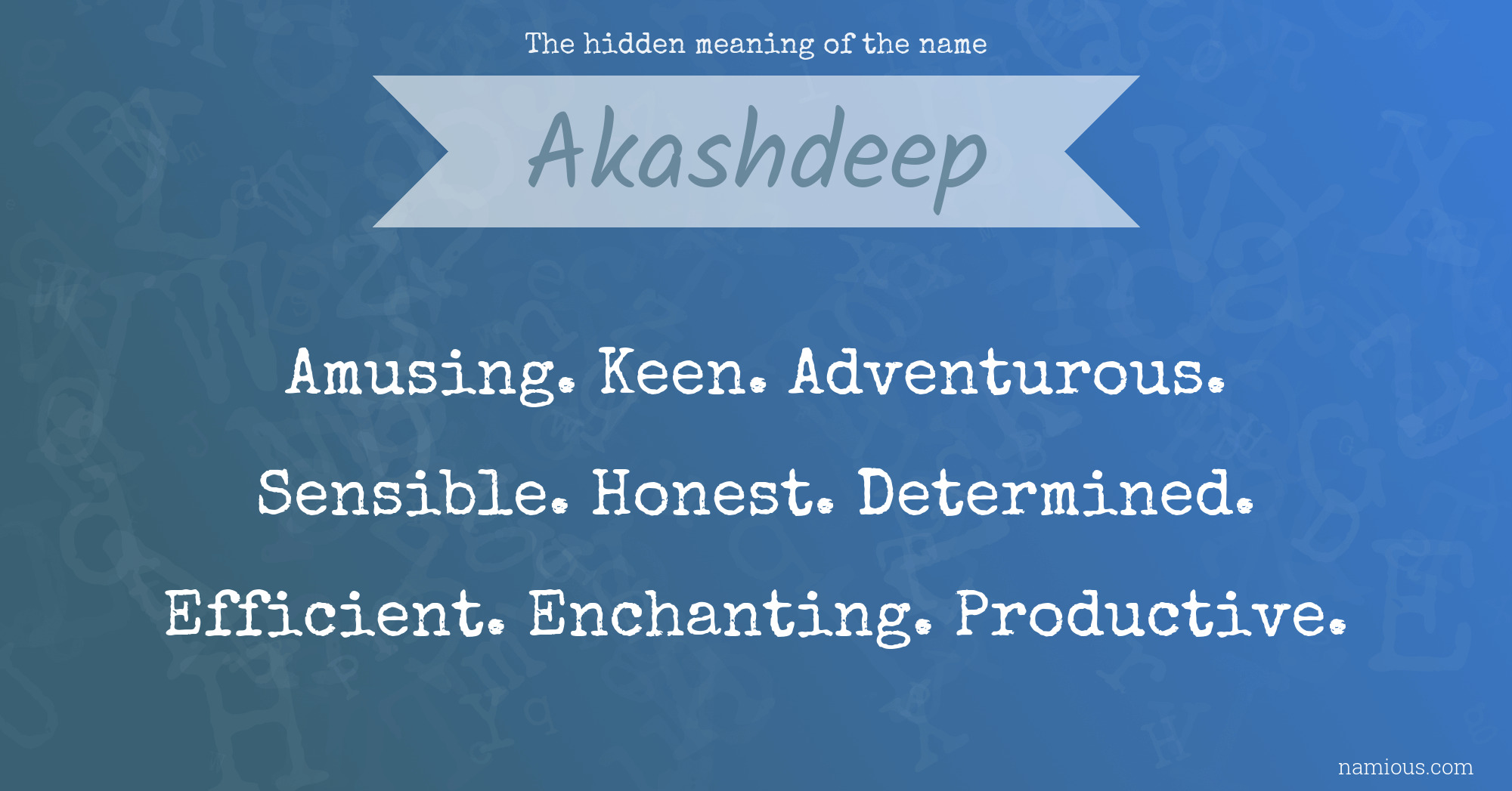 The hidden meaning of the name Akashdeep