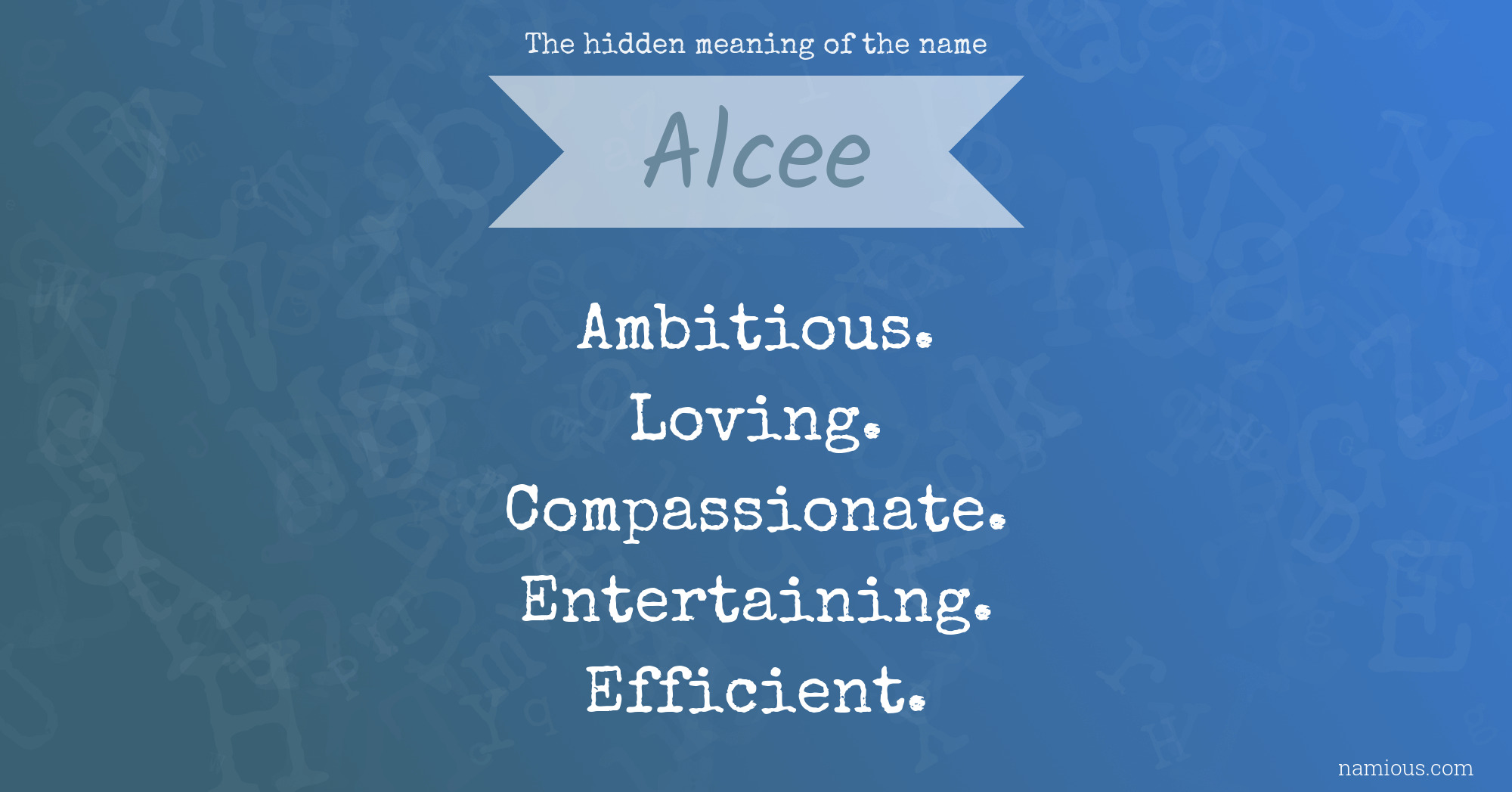 The hidden meaning of the name Alcee