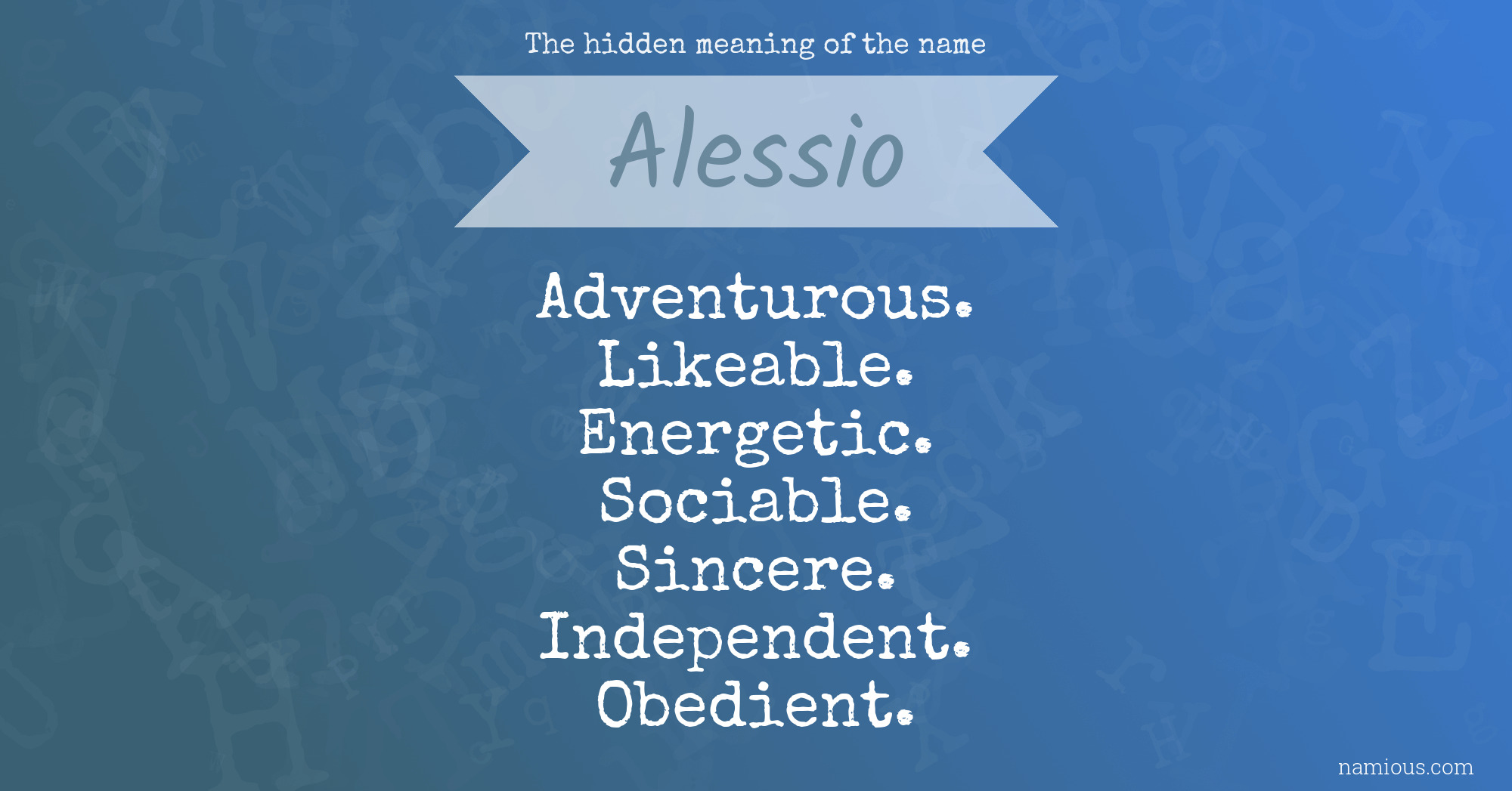 The hidden meaning of the name Alessio