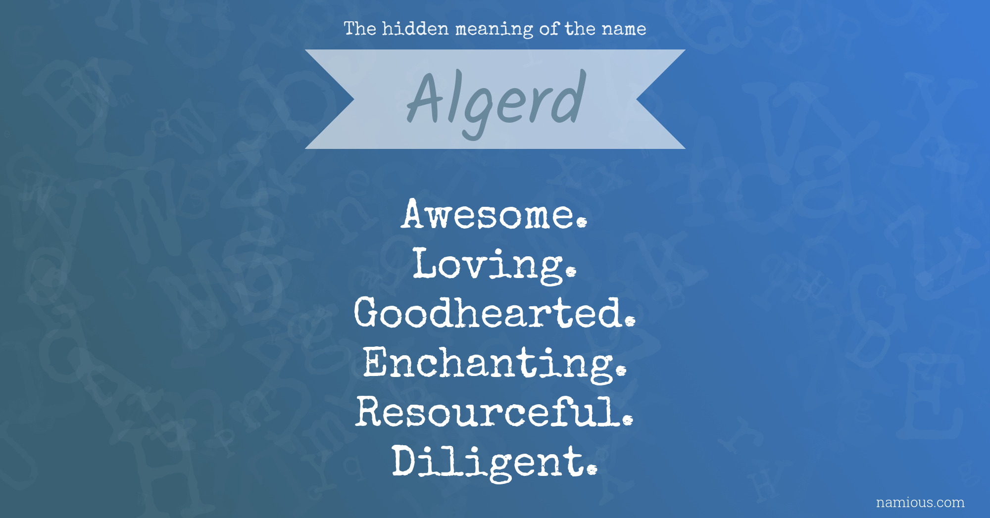 The hidden meaning of the name Algerd