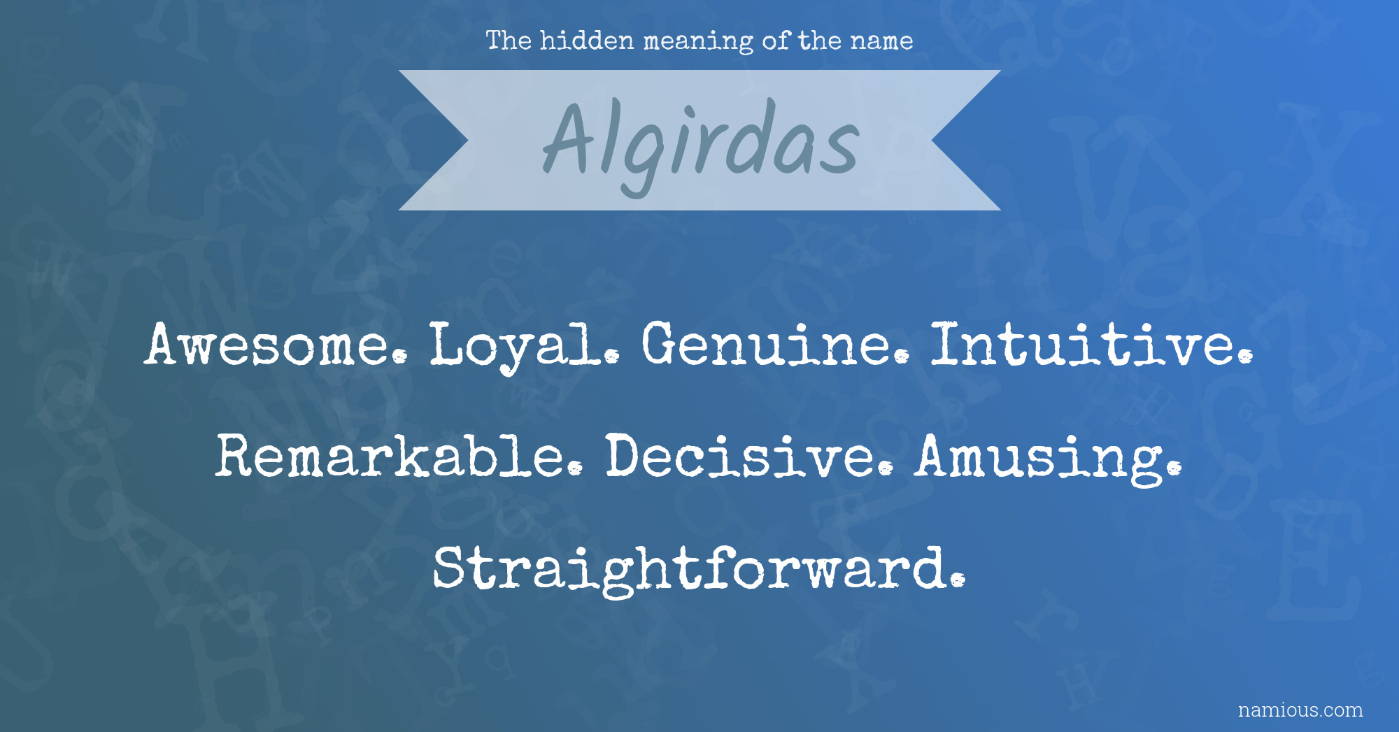 The hidden meaning of the name Algirdas