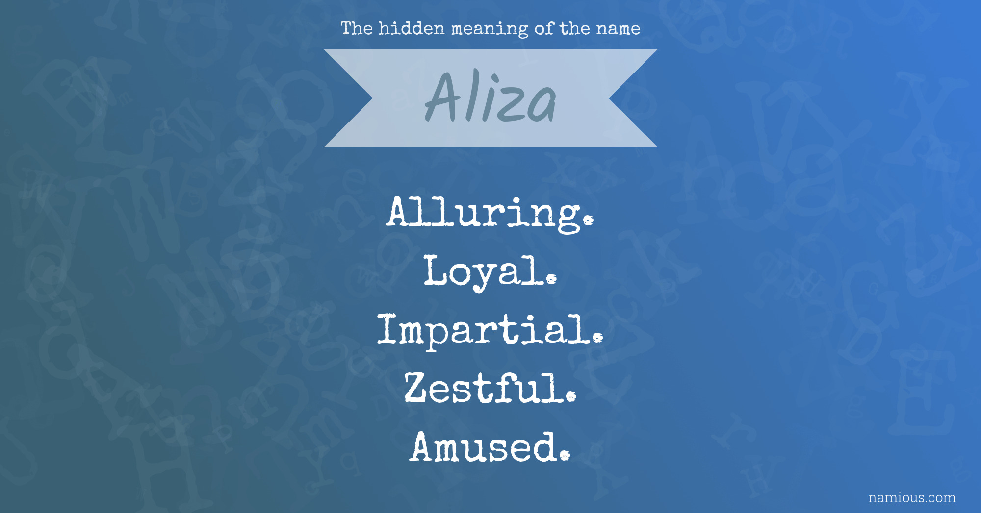 The hidden meaning of the name Aliza