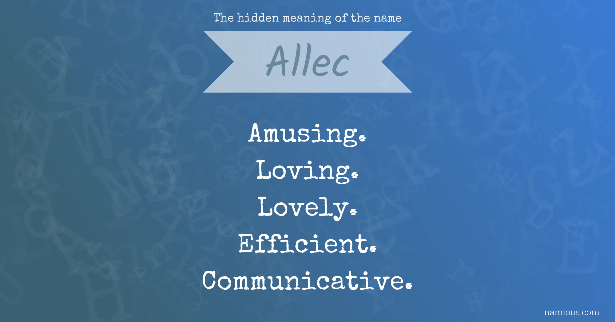 The hidden meaning of the name Allec