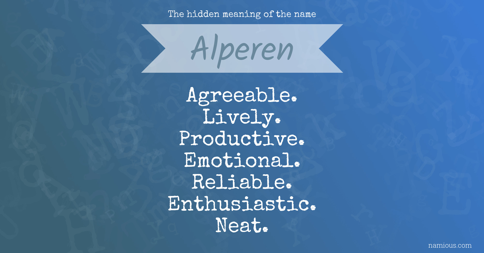 The hidden meaning of the name Alperen