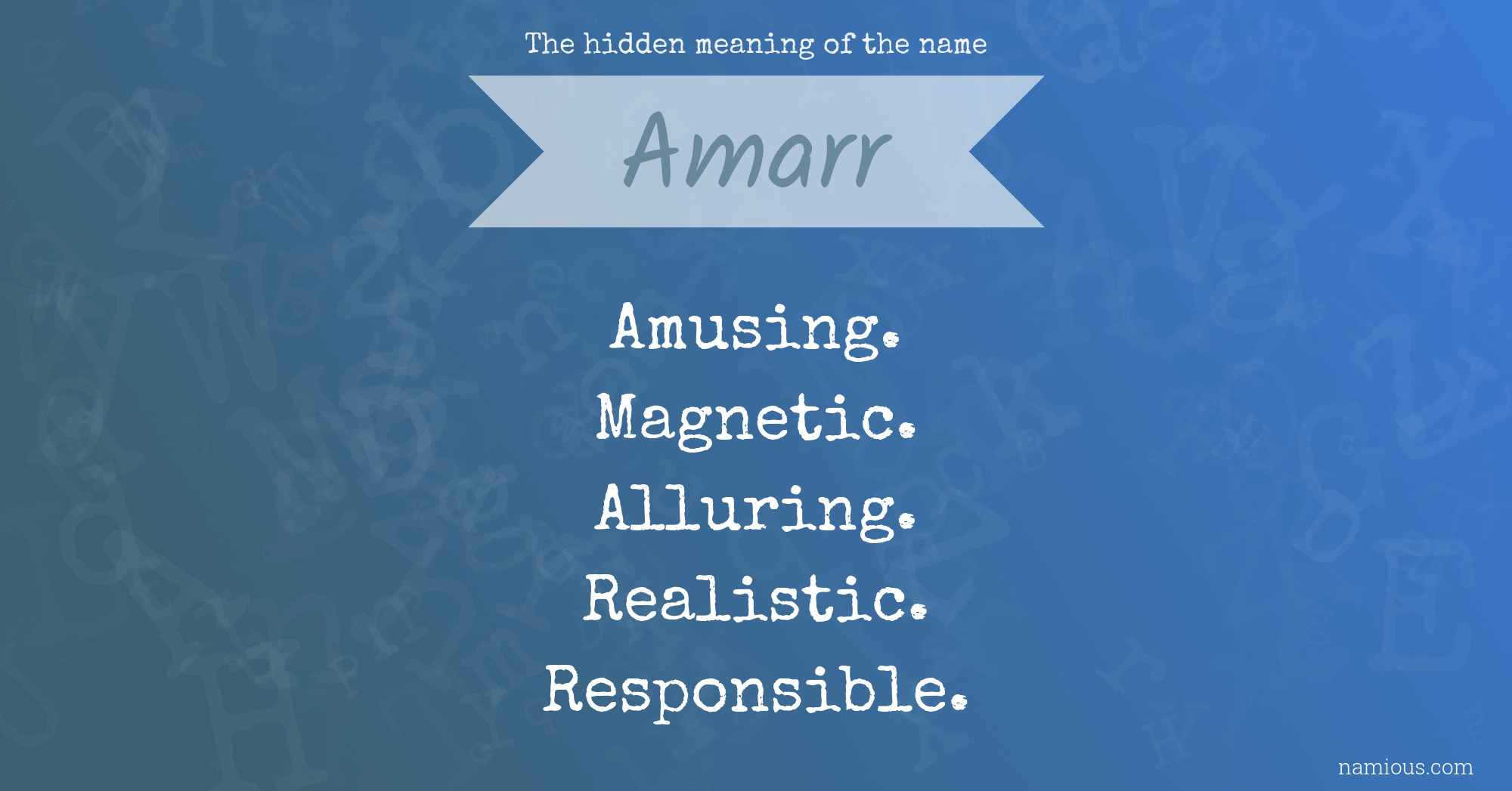 The hidden meaning of the name Amarr