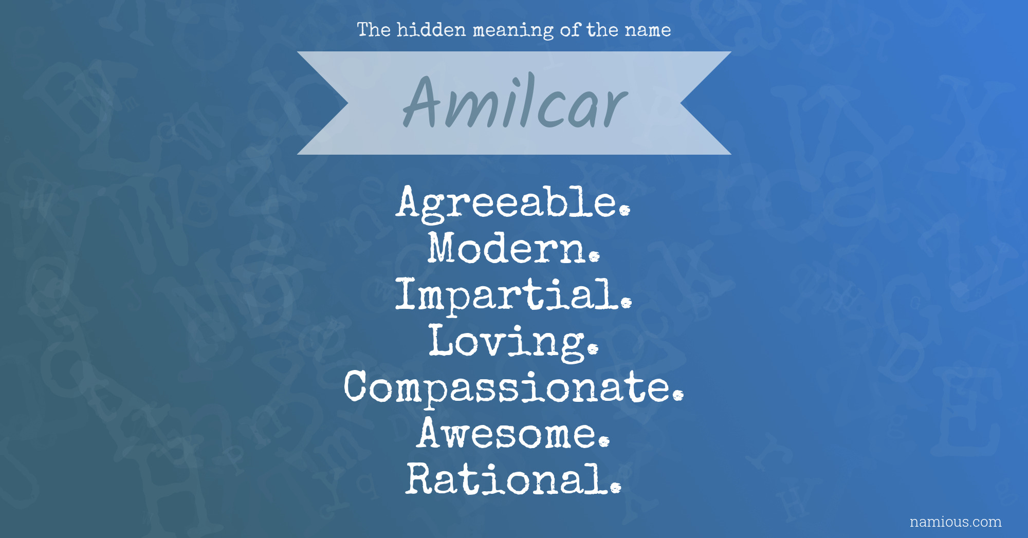 The hidden meaning of the name Amilcar