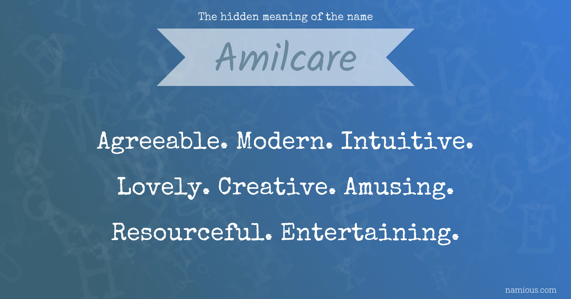 The hidden meaning of the name Amilcare