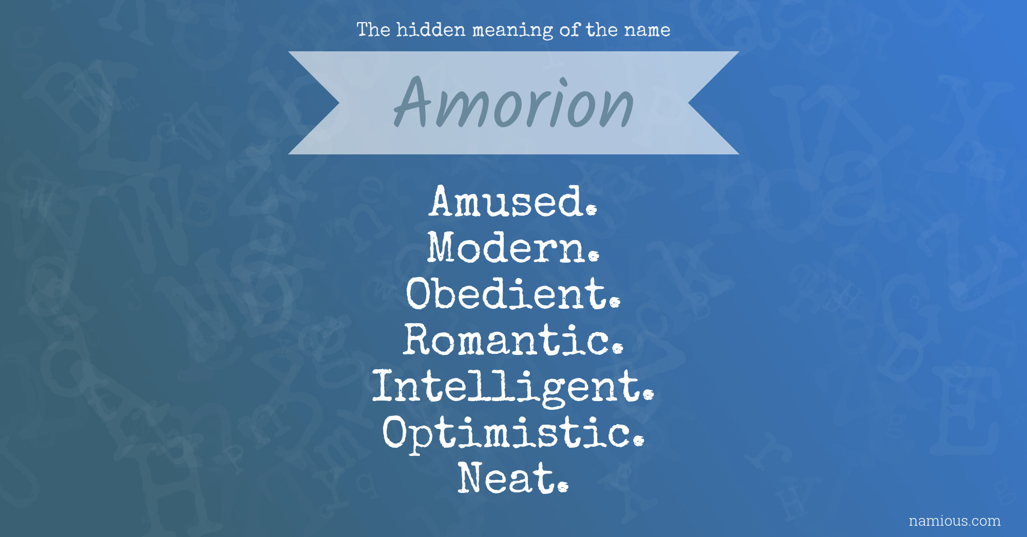 The hidden meaning of the name Amorion