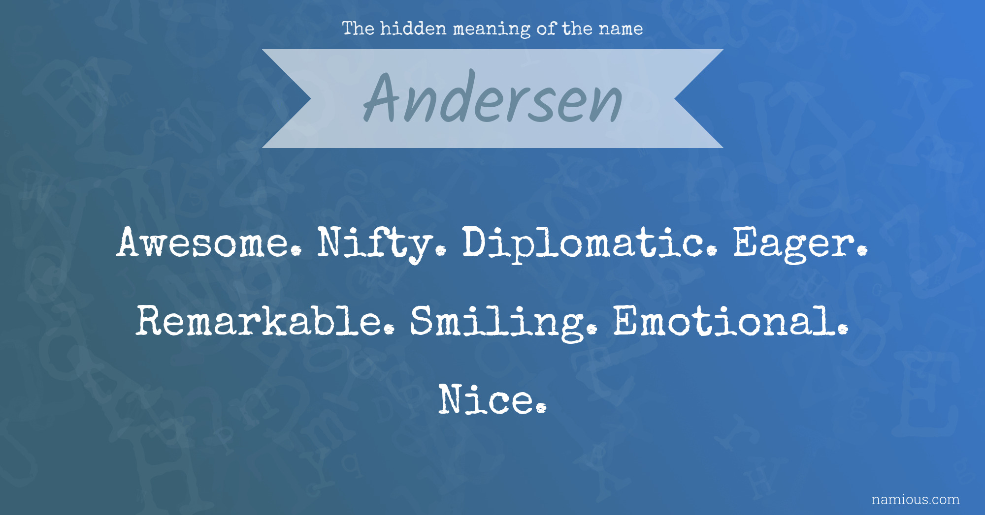 The hidden meaning of the name Andersen