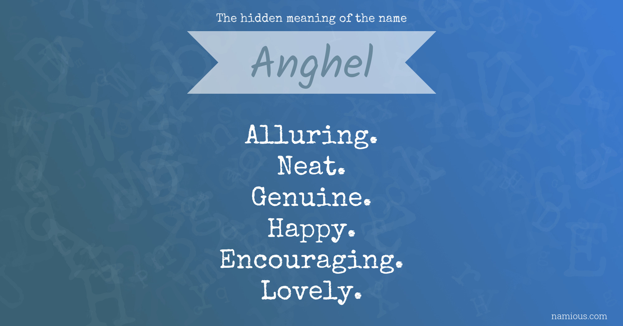 The hidden meaning of the name Anghel