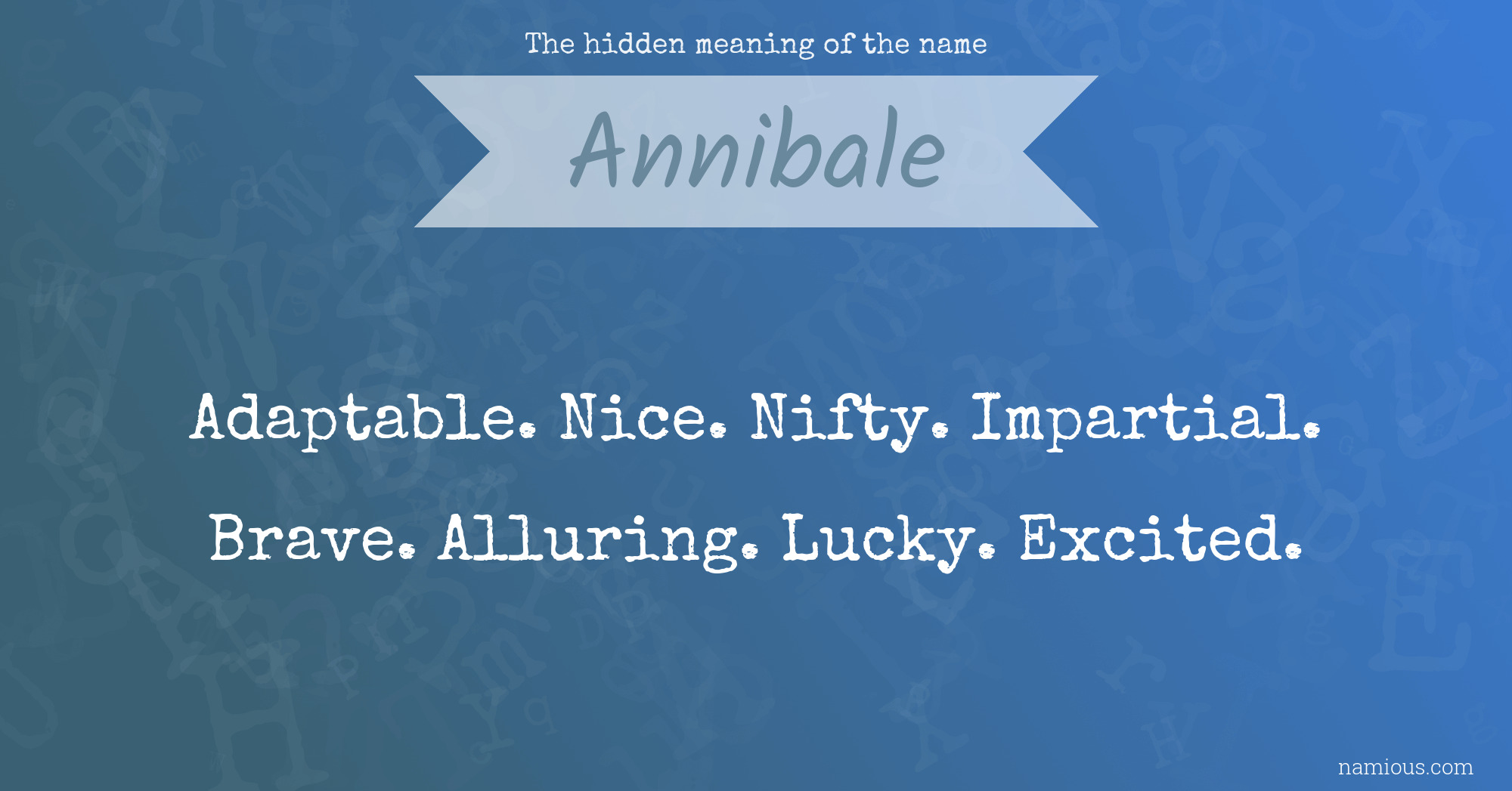 The hidden meaning of the name Annibale