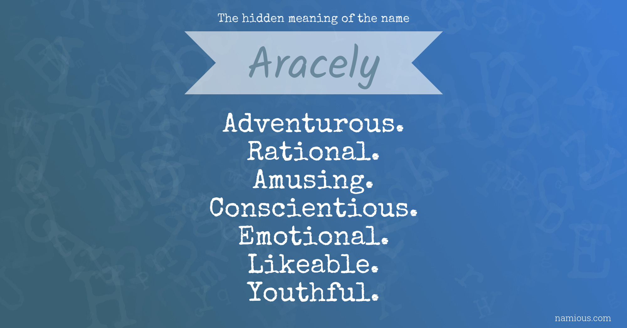 The hidden meaning of the name Aracely