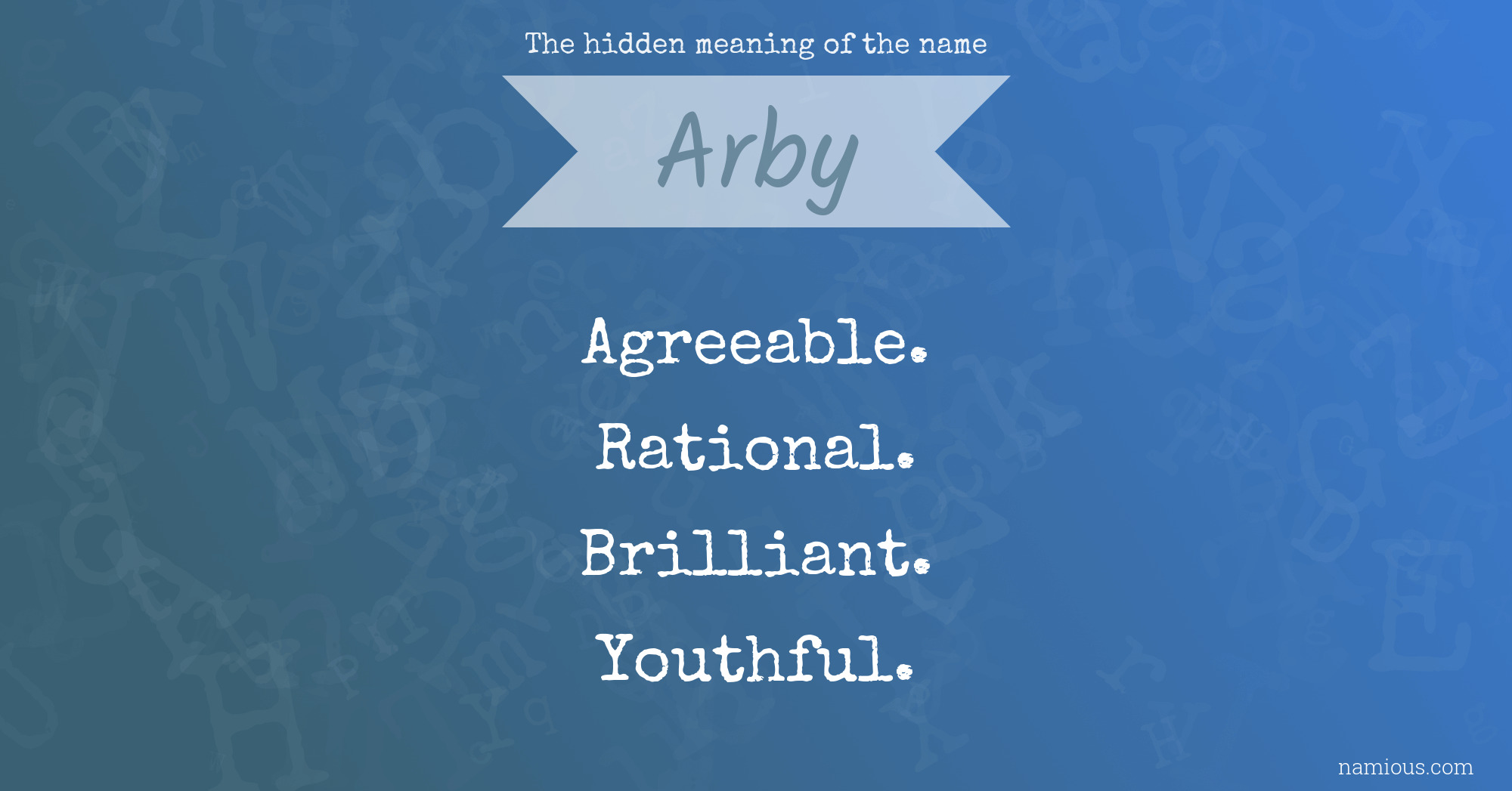 The hidden meaning of the name Arby