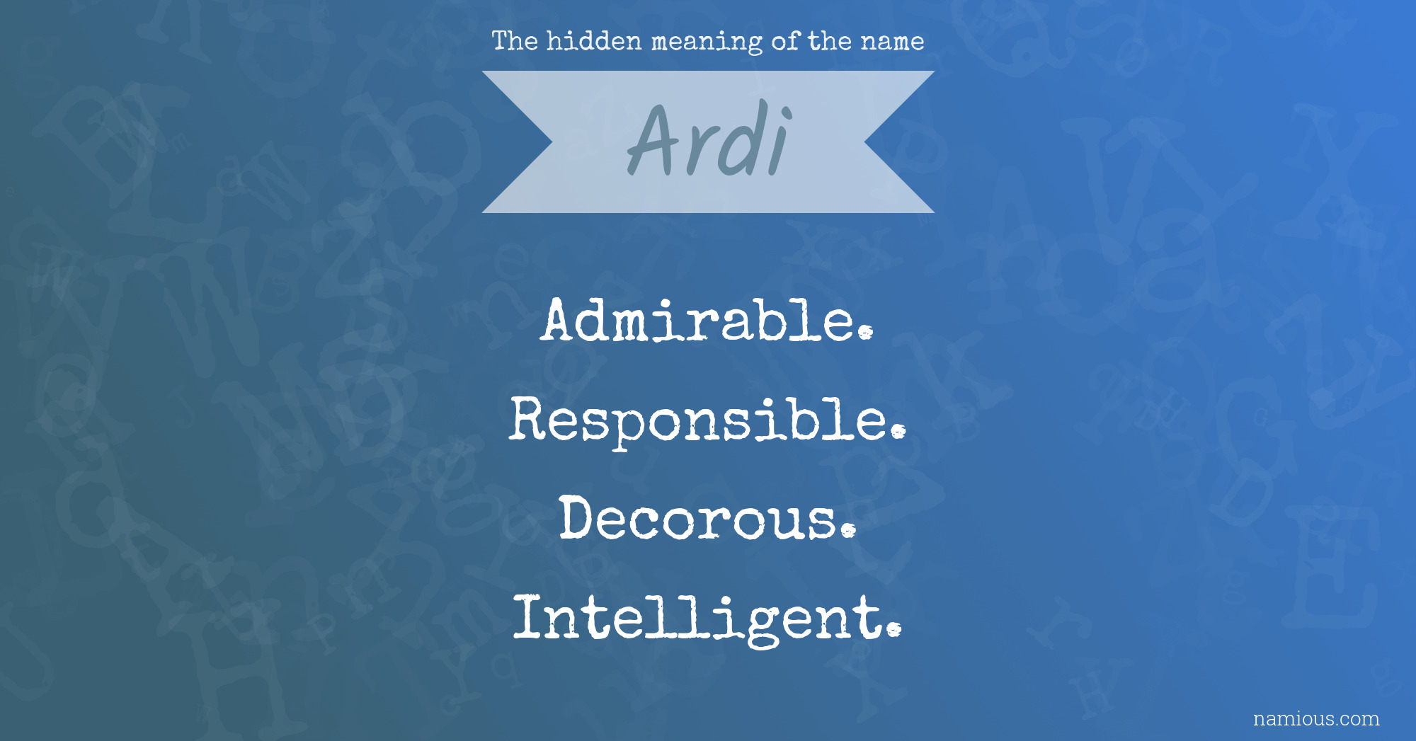 The hidden meaning of the name Ardi