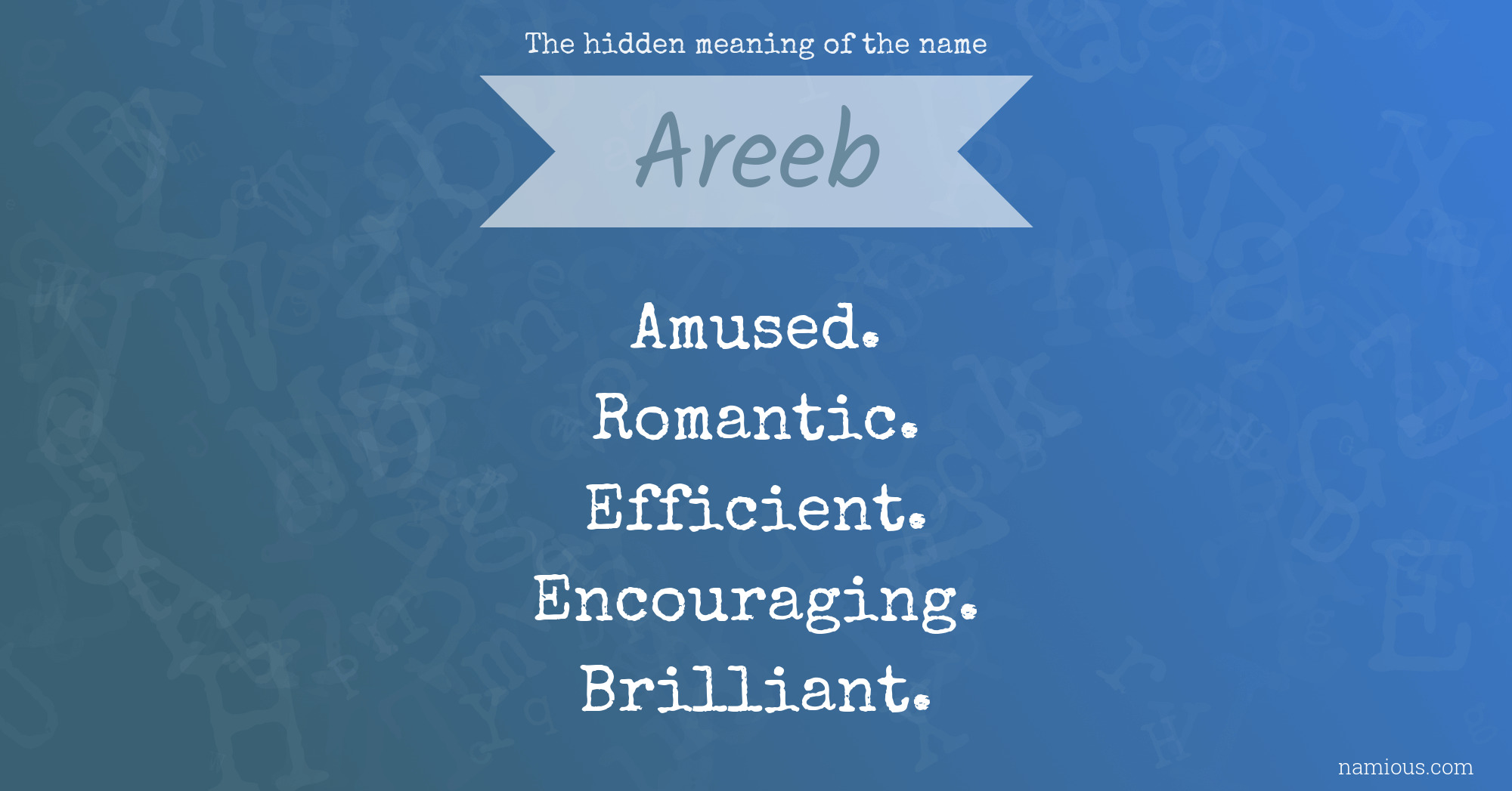 The hidden meaning of the name Areeb