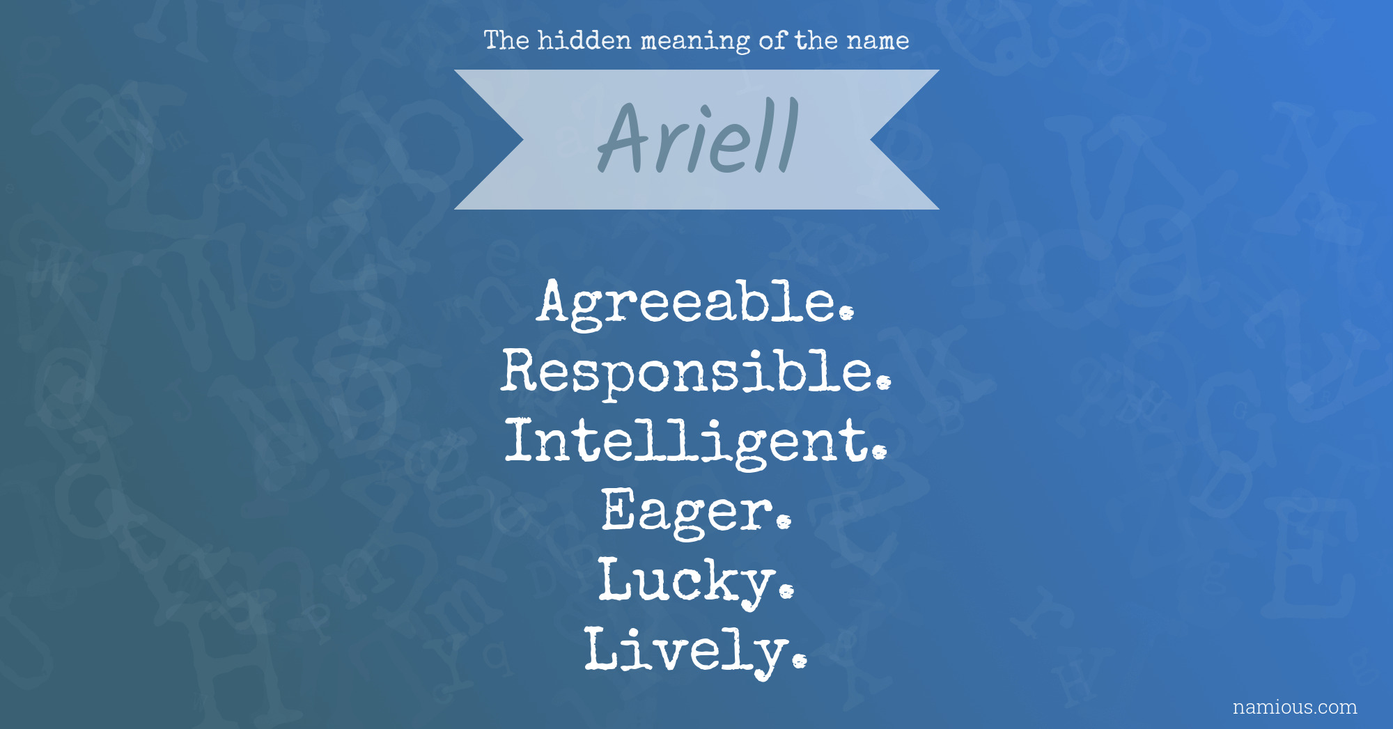 The hidden meaning of the name Ariell