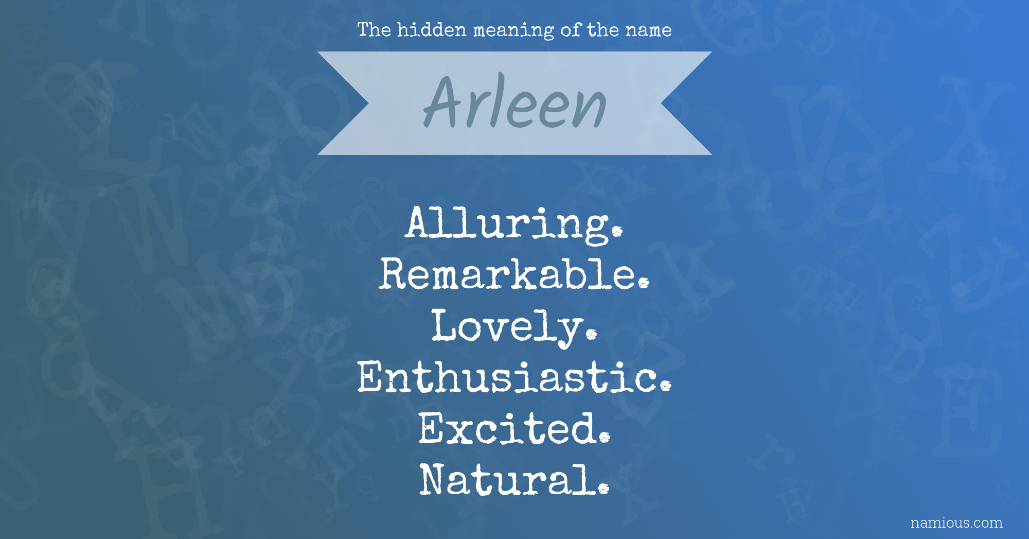 The hidden meaning of the name Arleen