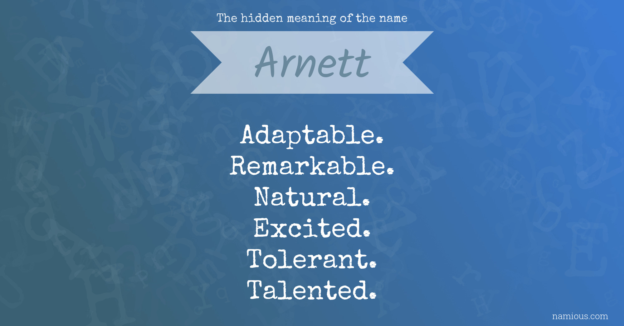 The hidden meaning of the name Arnett