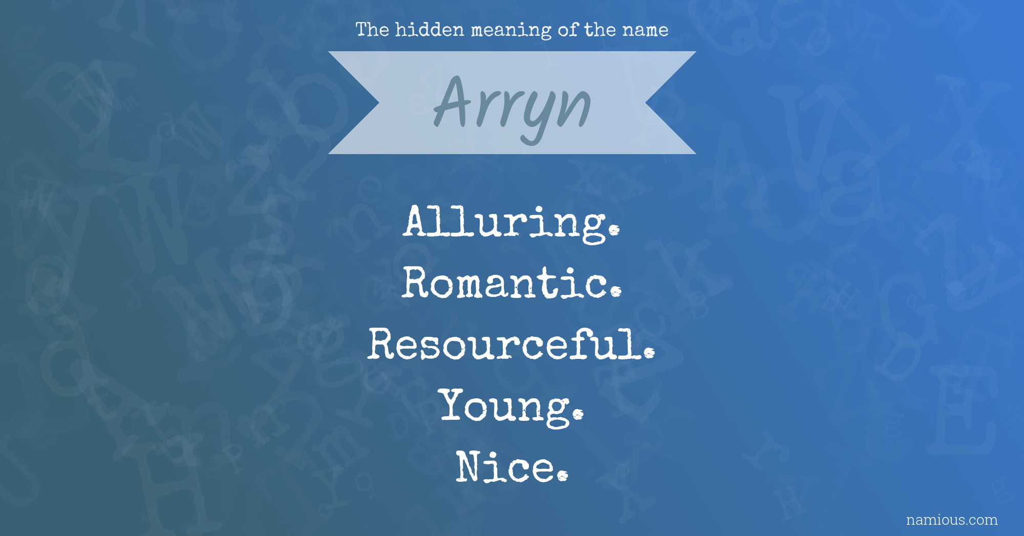 The hidden meaning of the name Arryn