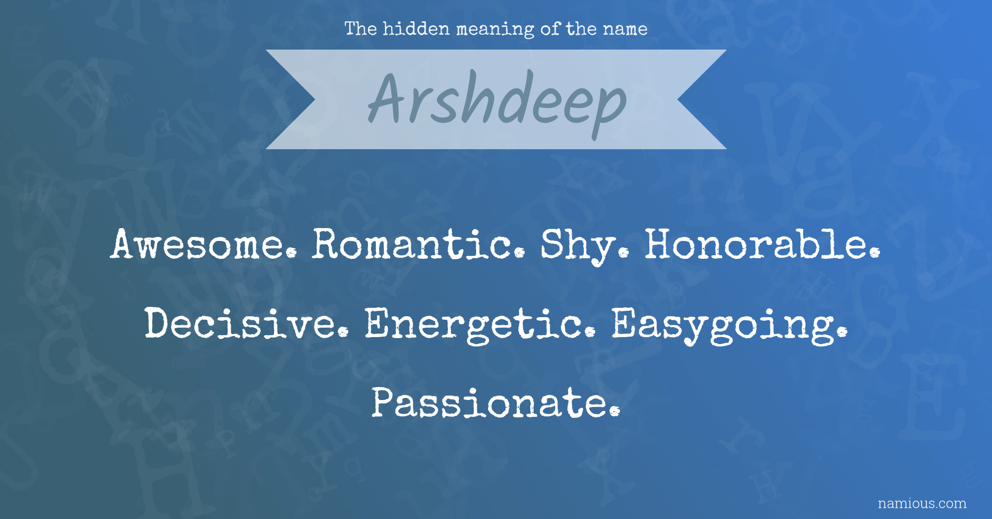 The hidden meaning of the name Arshdeep