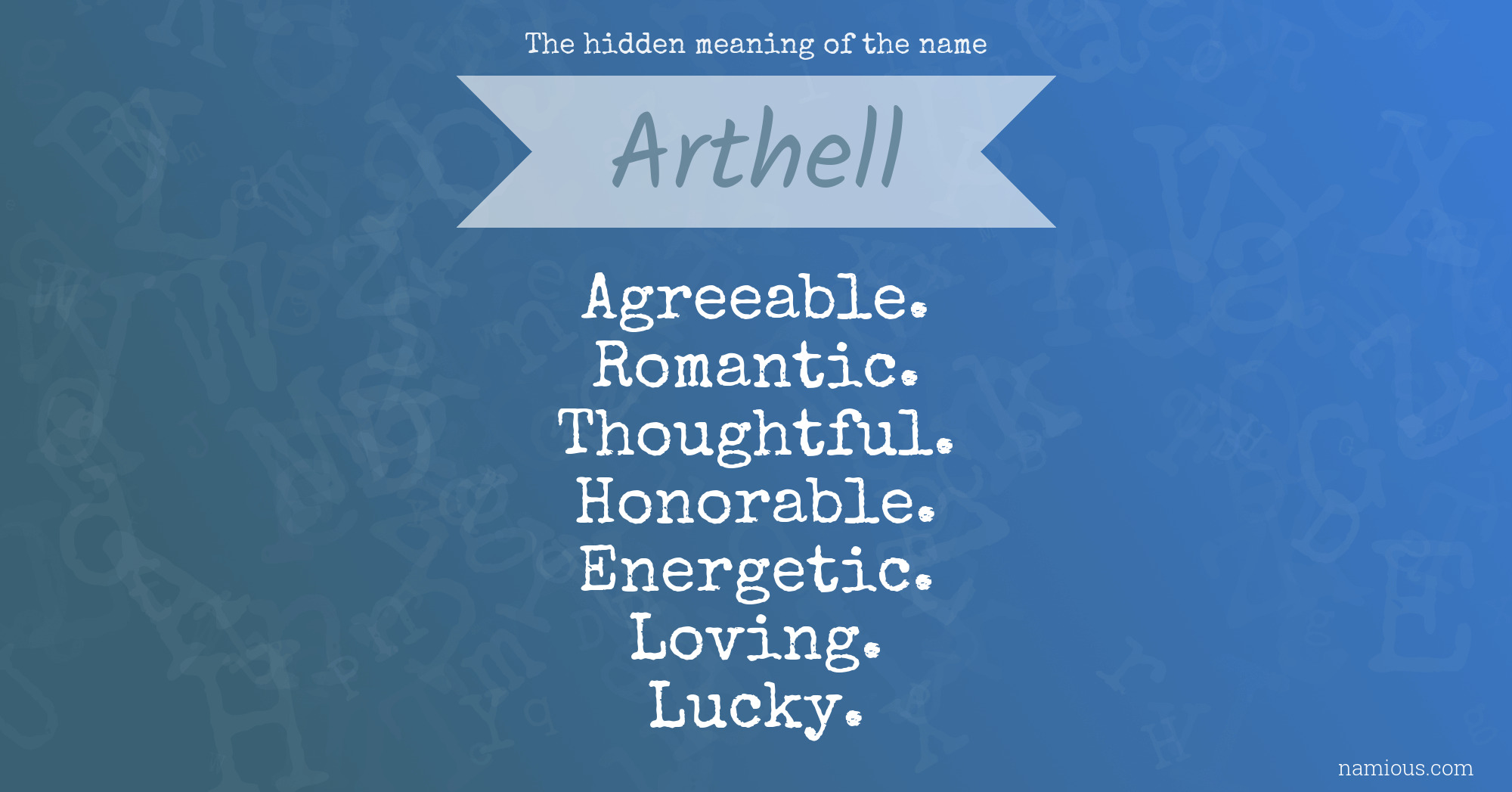 The hidden meaning of the name Arthell