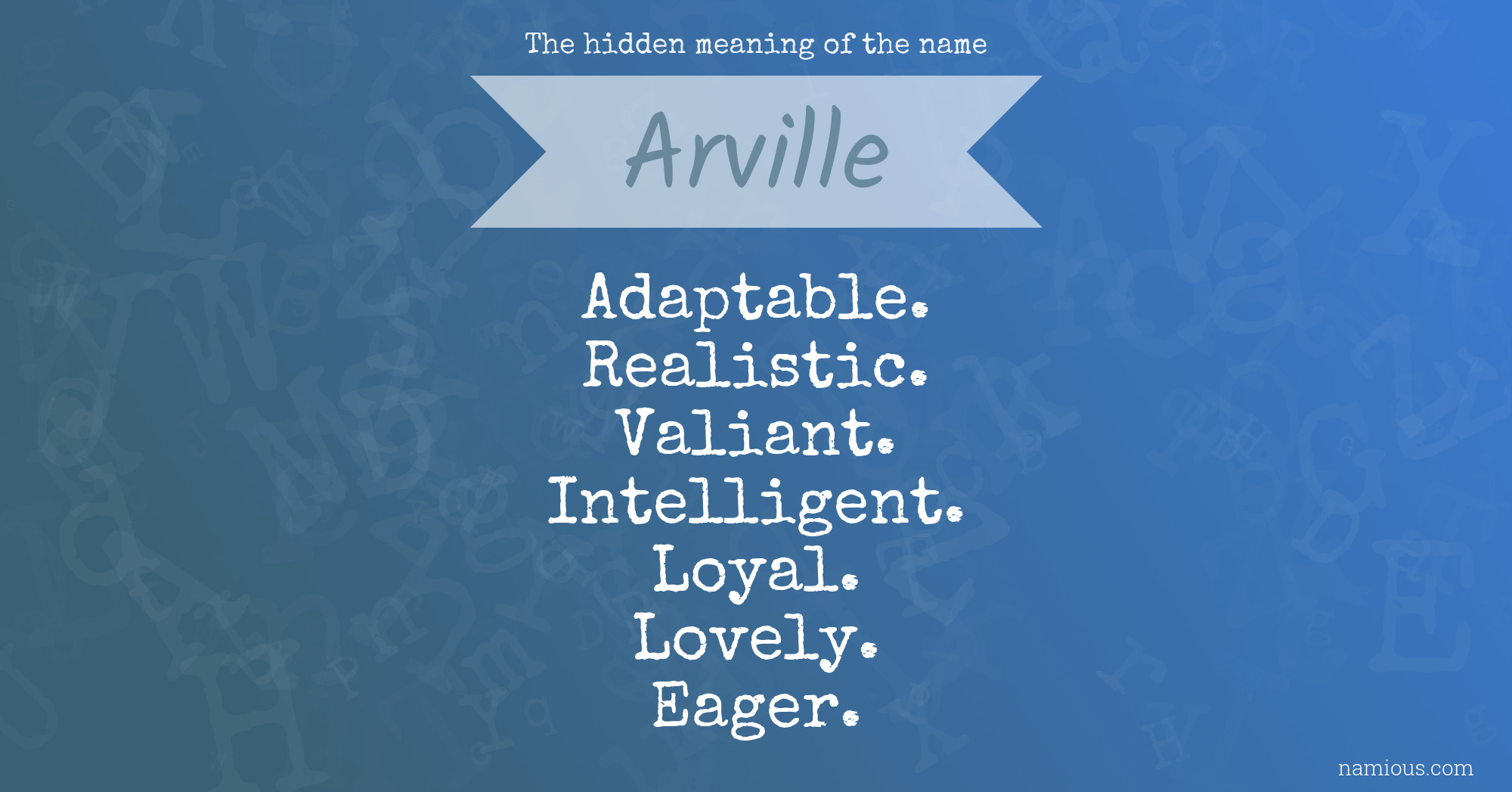 The hidden meaning of the name Arville