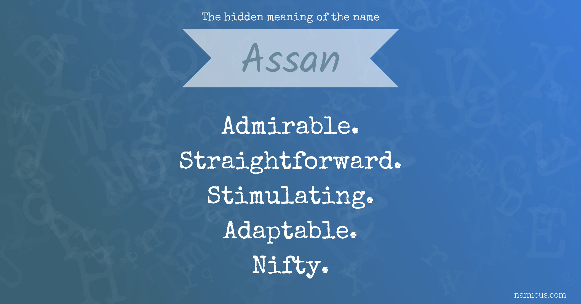 The hidden meaning of the name Assan