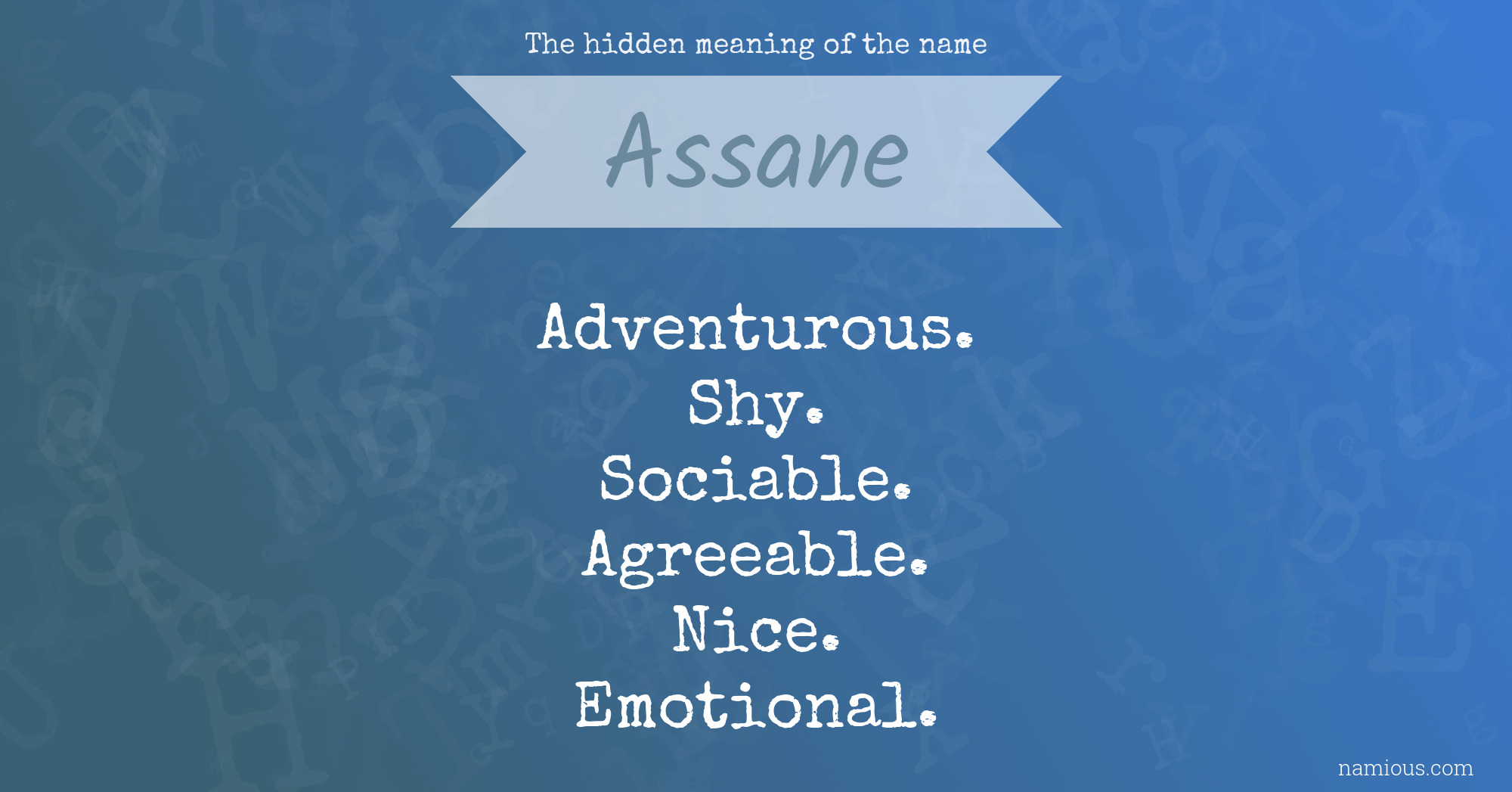 The hidden meaning of the name Assane