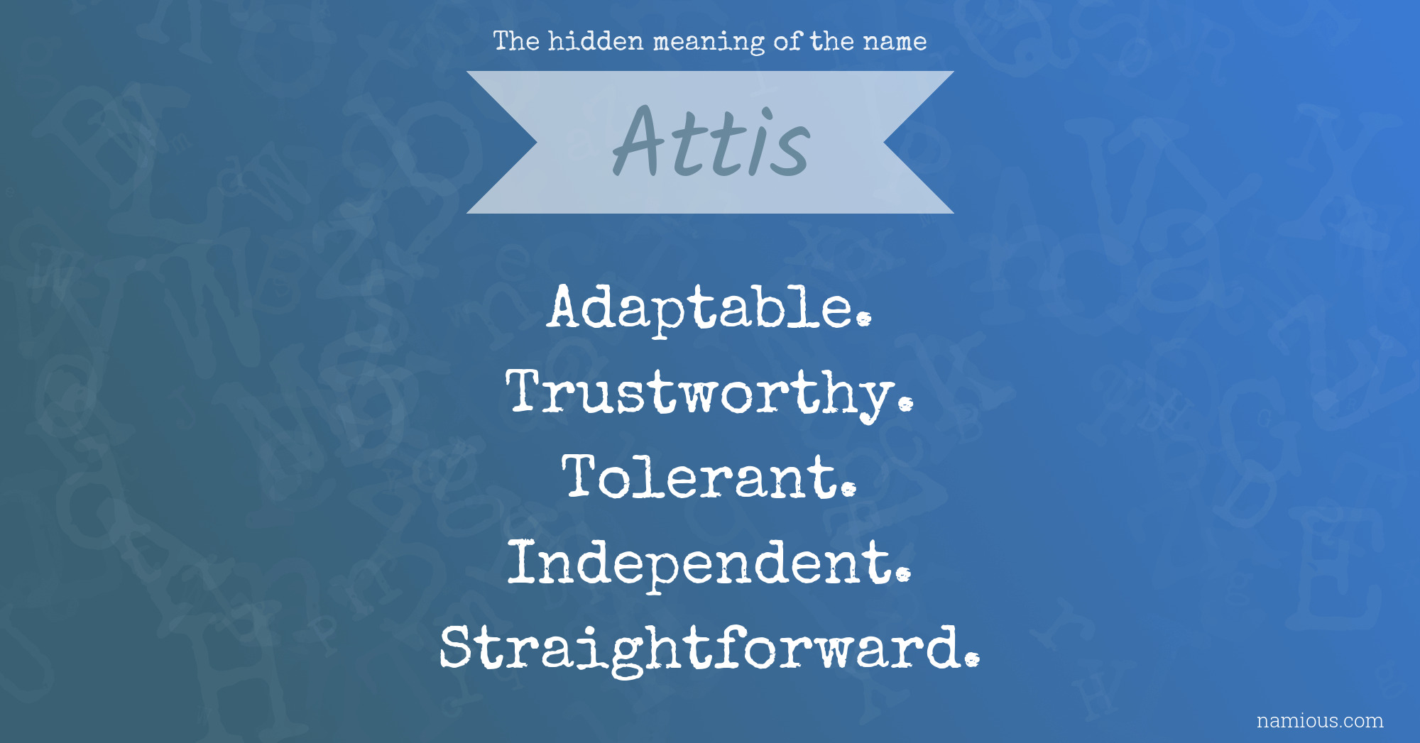 The hidden meaning of the name Attis