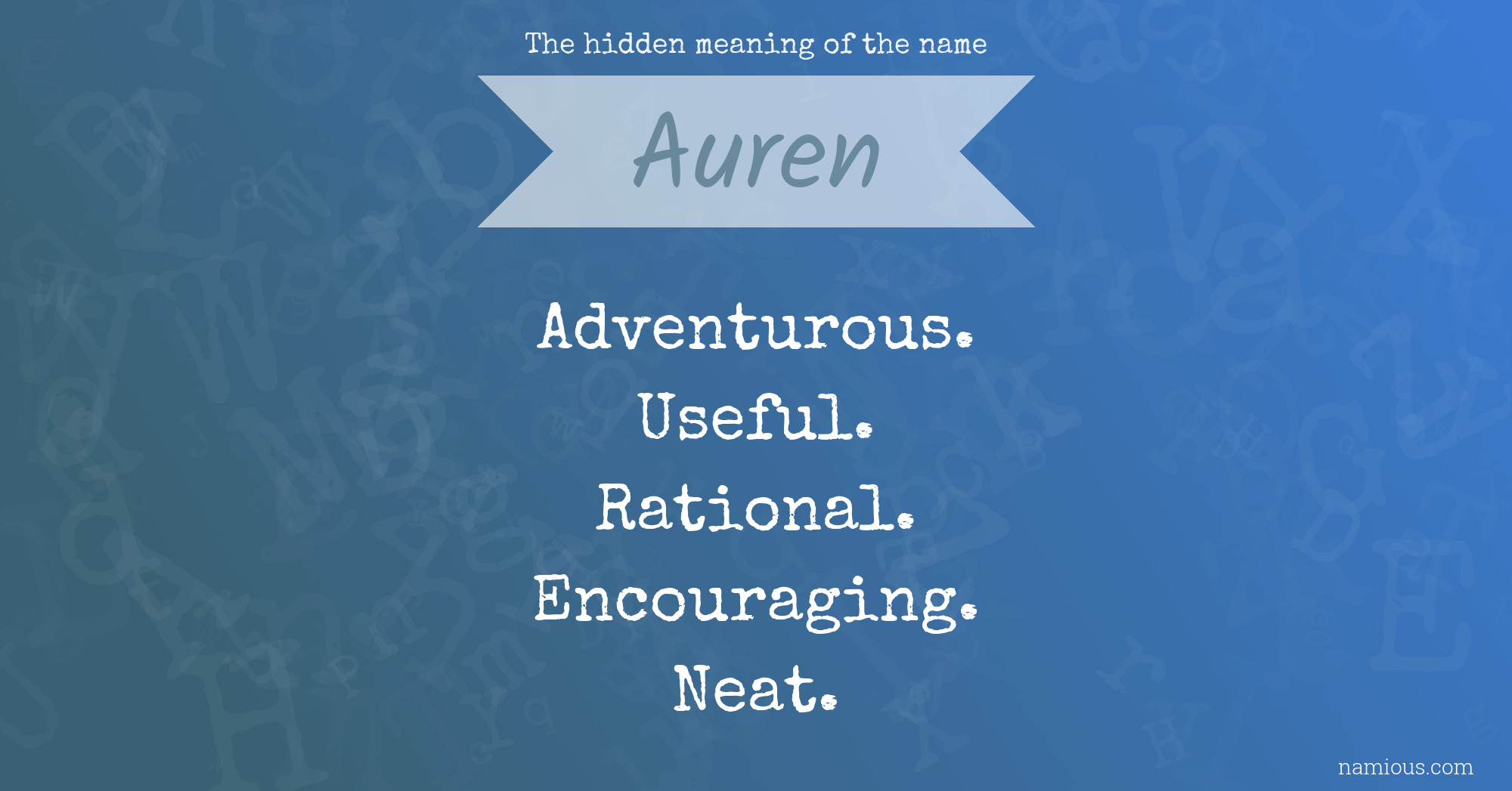 The hidden meaning of the name Auren