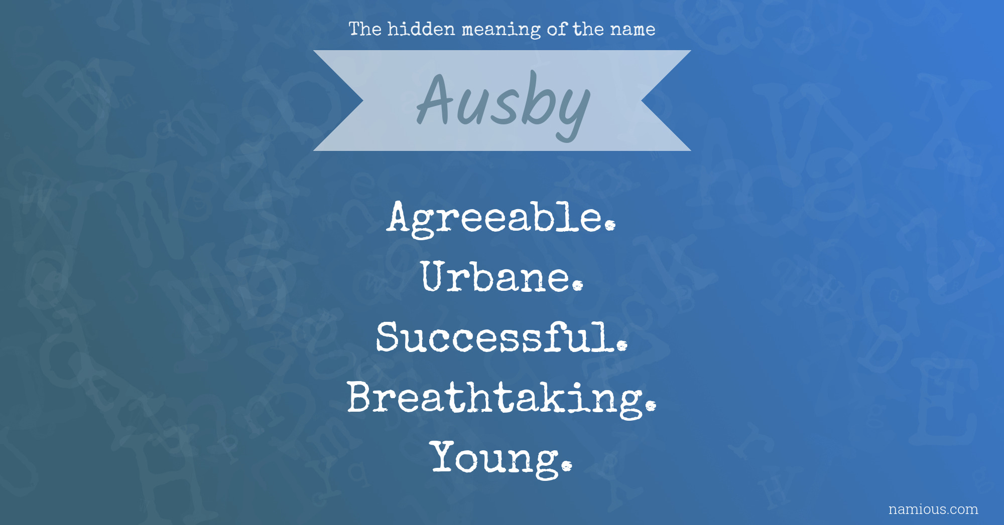 The hidden meaning of the name Ausby