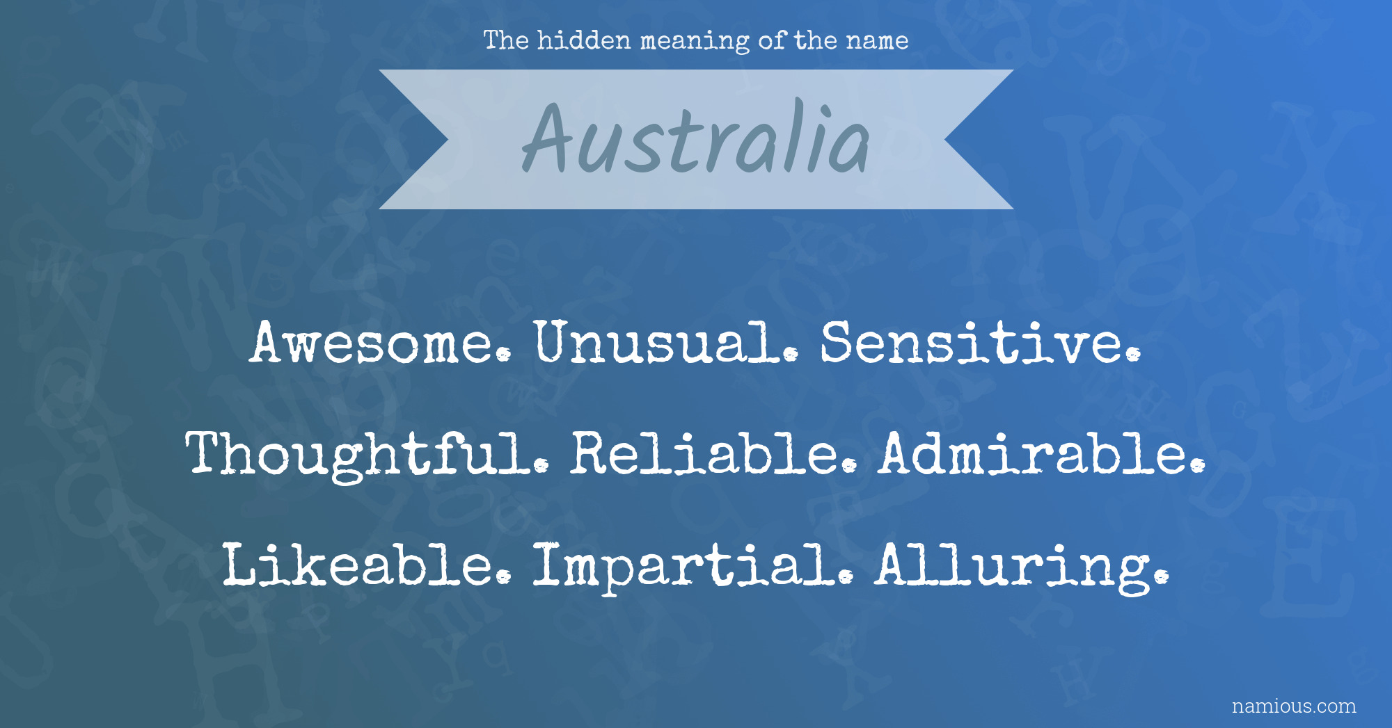 The hidden meaning of the name Australia