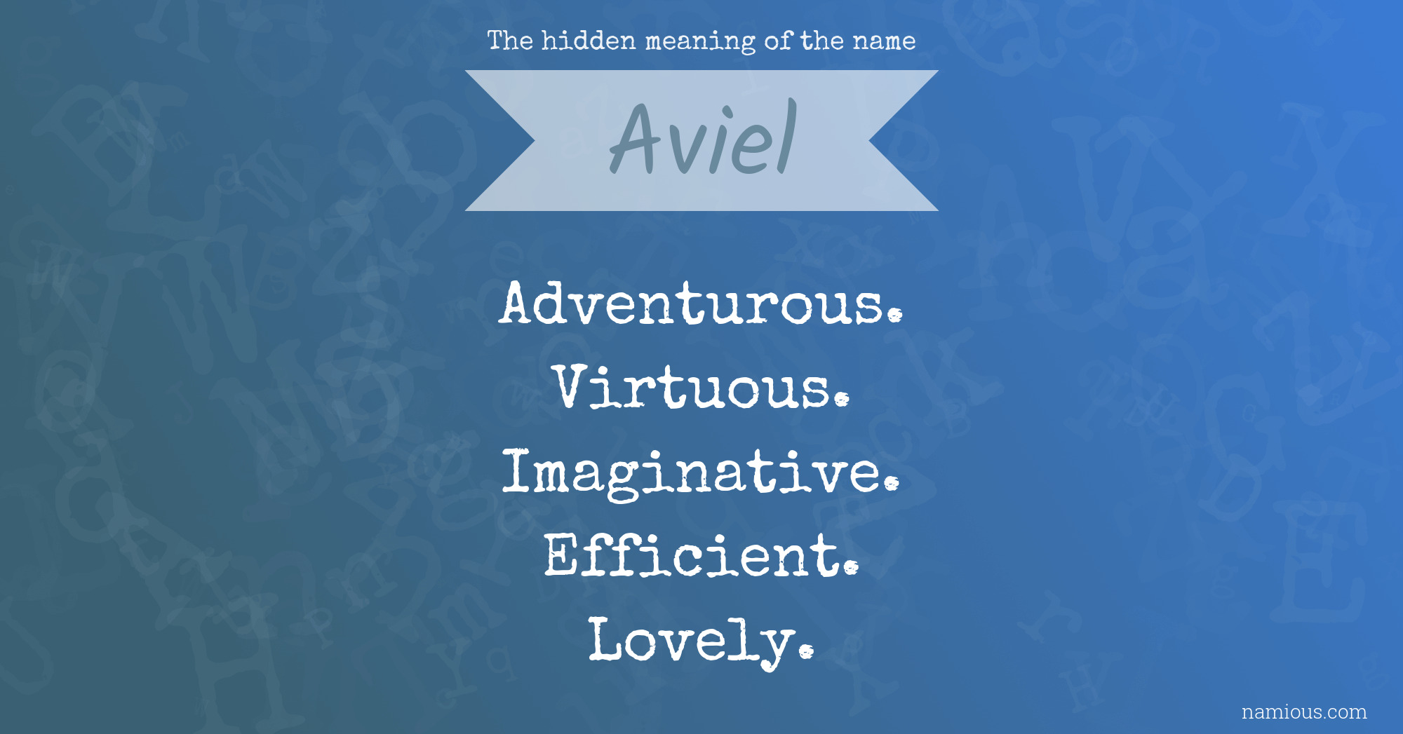 The hidden meaning of the name Aviel