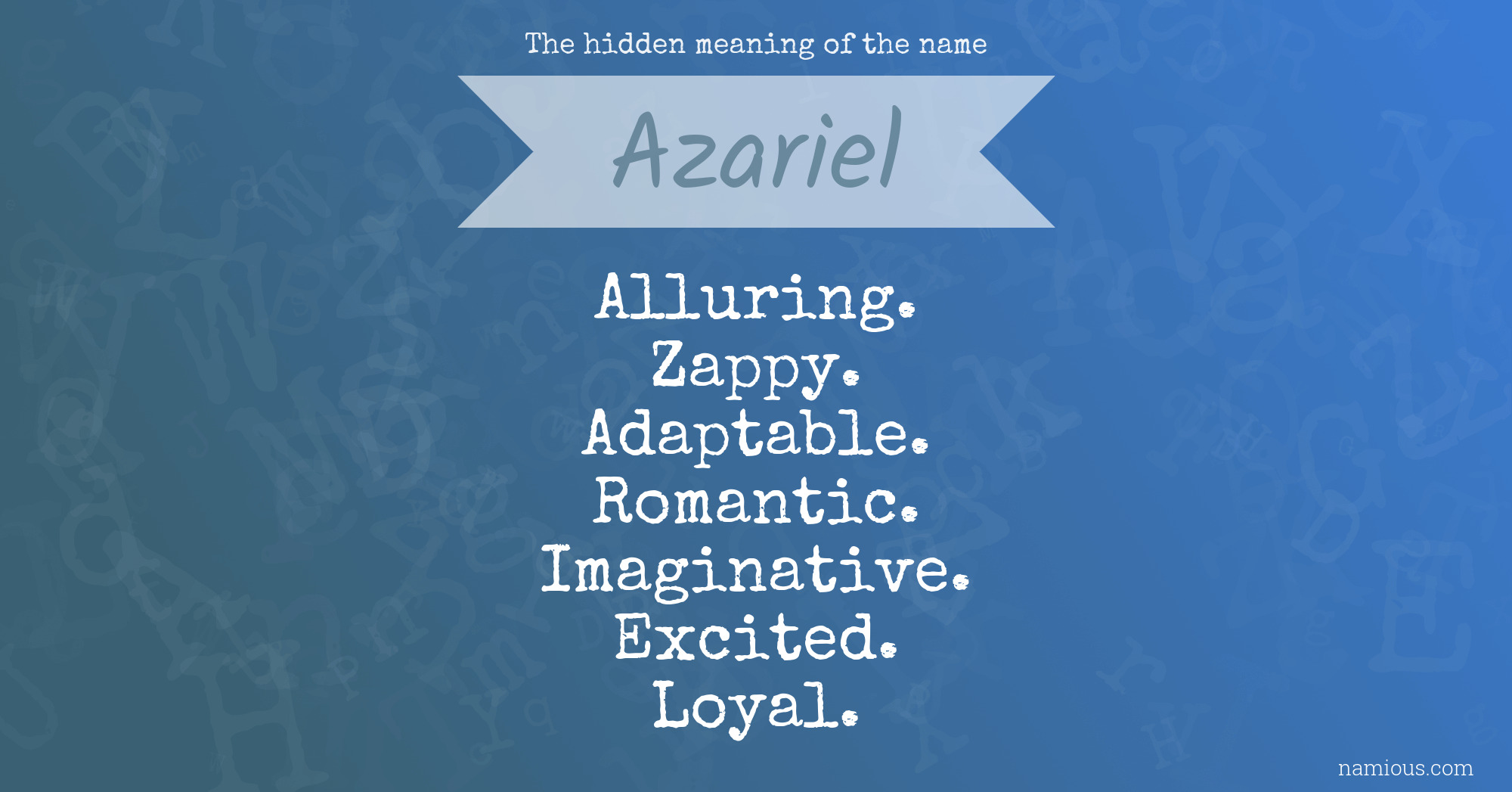 The hidden meaning of the name Azariel