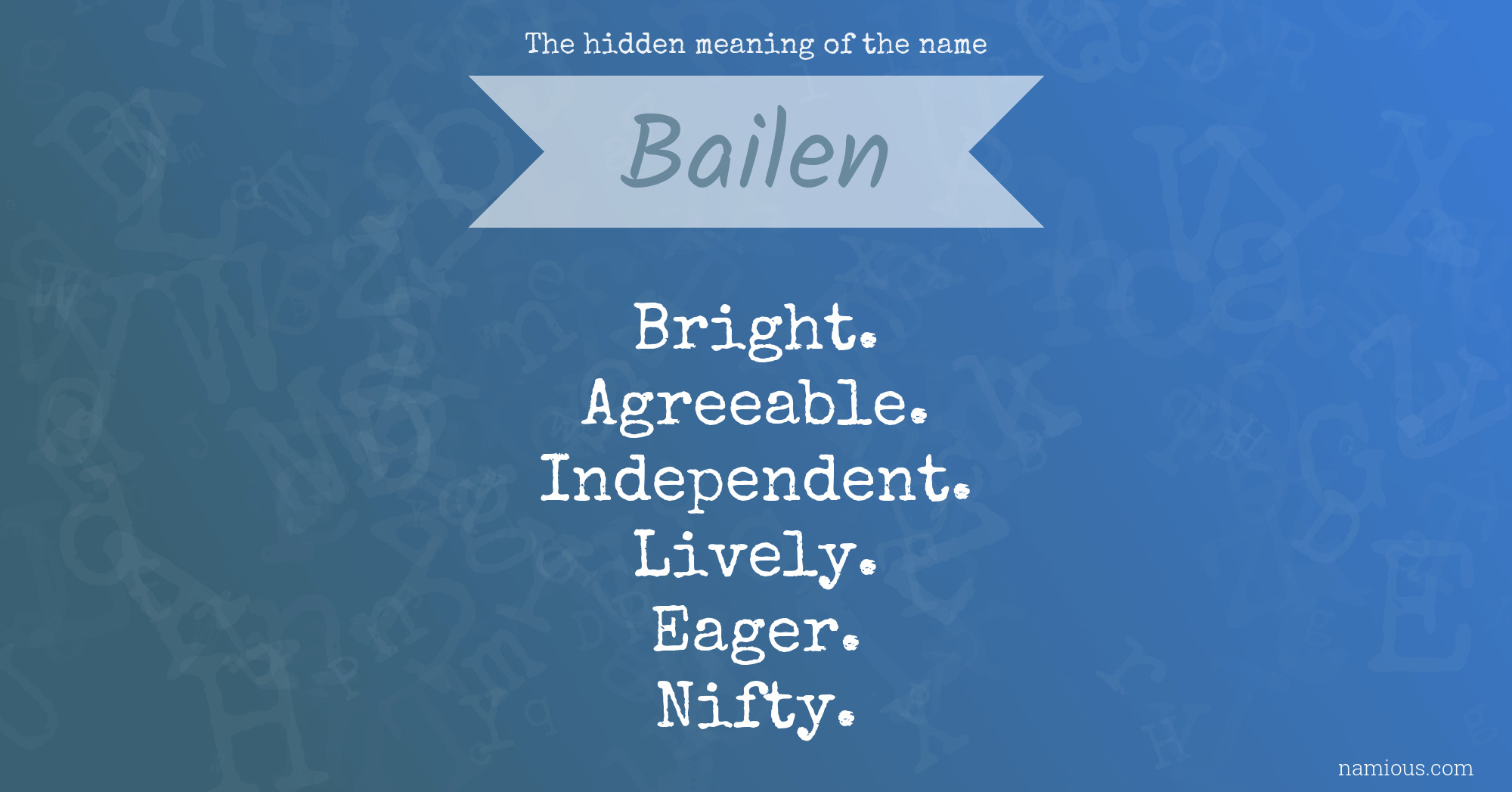 The hidden meaning of the name Bailen