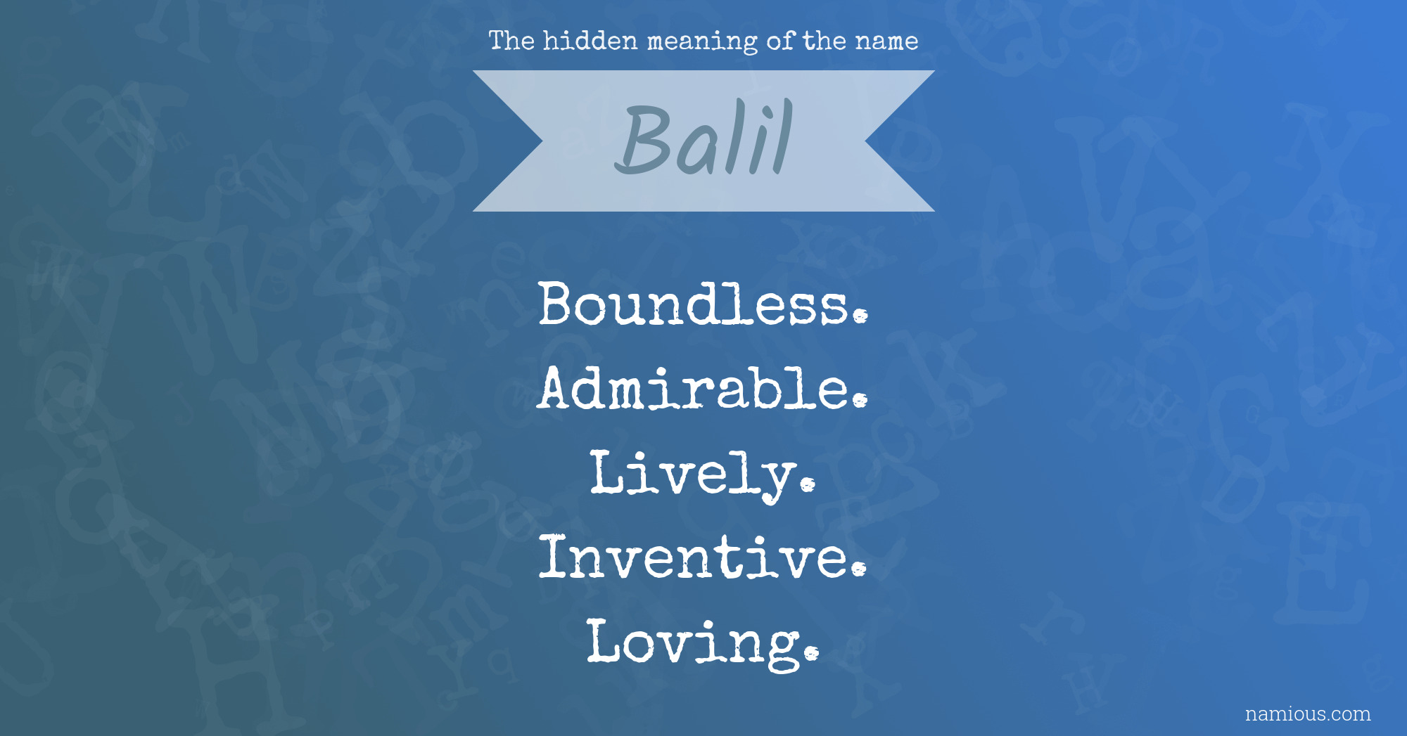 The hidden meaning of the name Balil