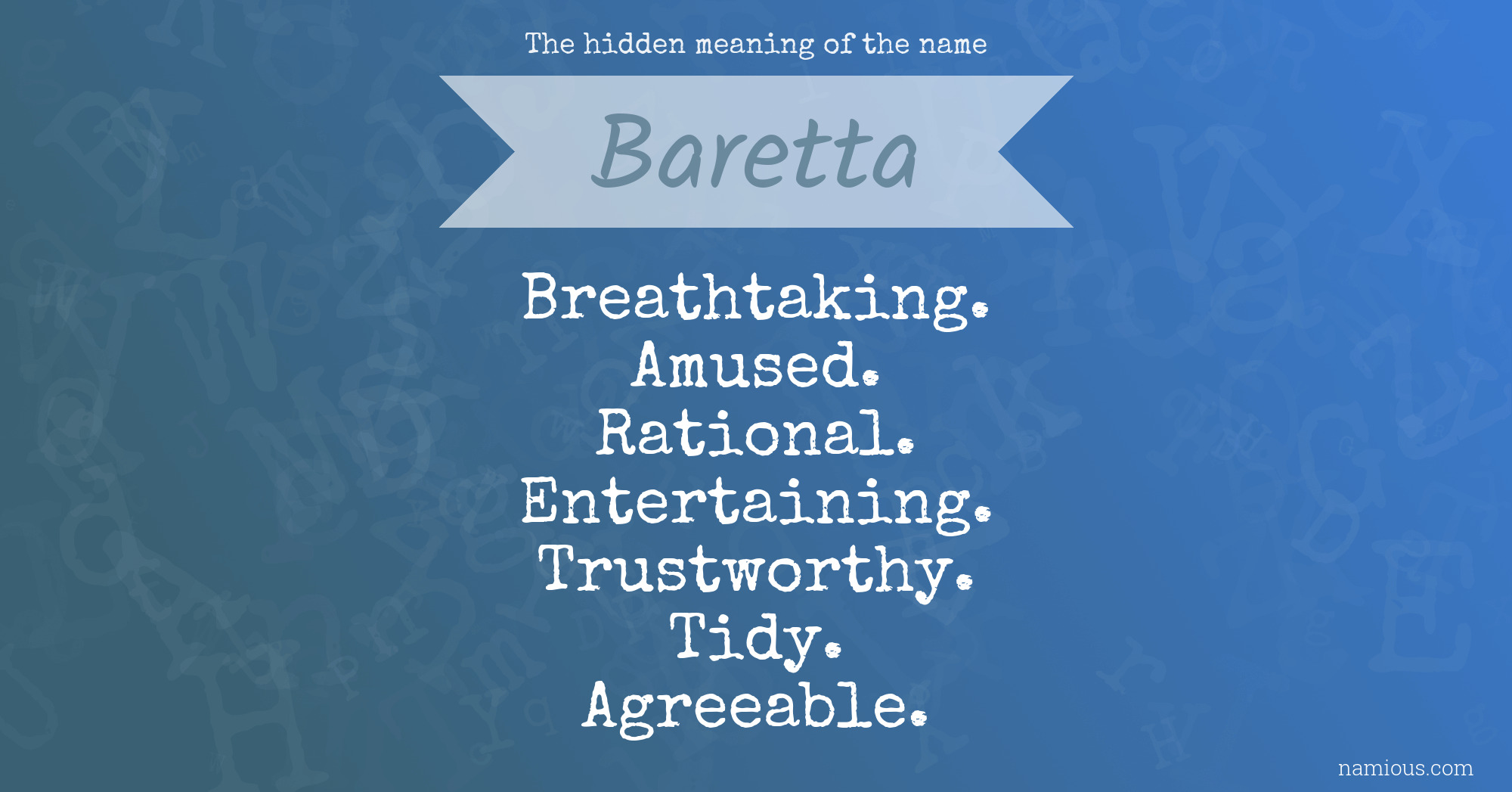 The hidden meaning of the name Baretta