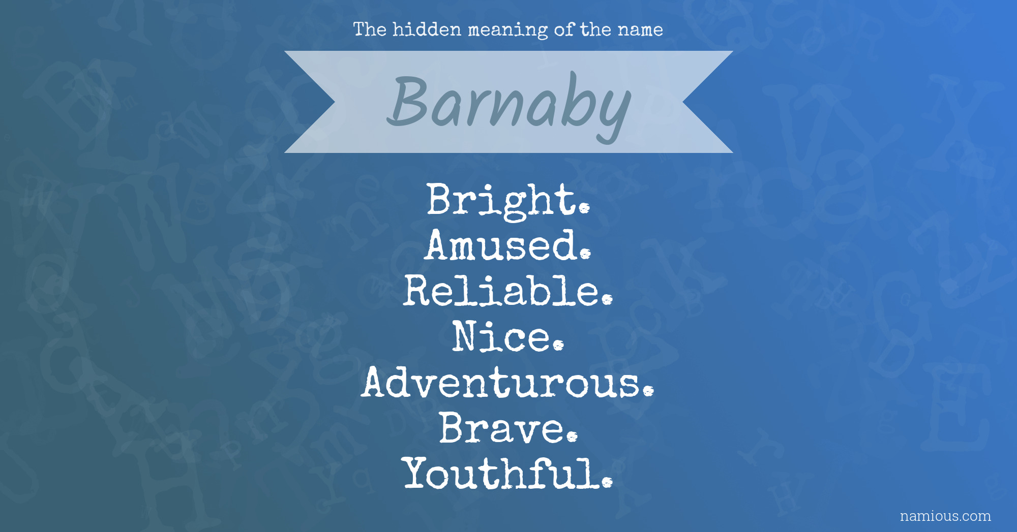 The hidden meaning of the name Barnaby