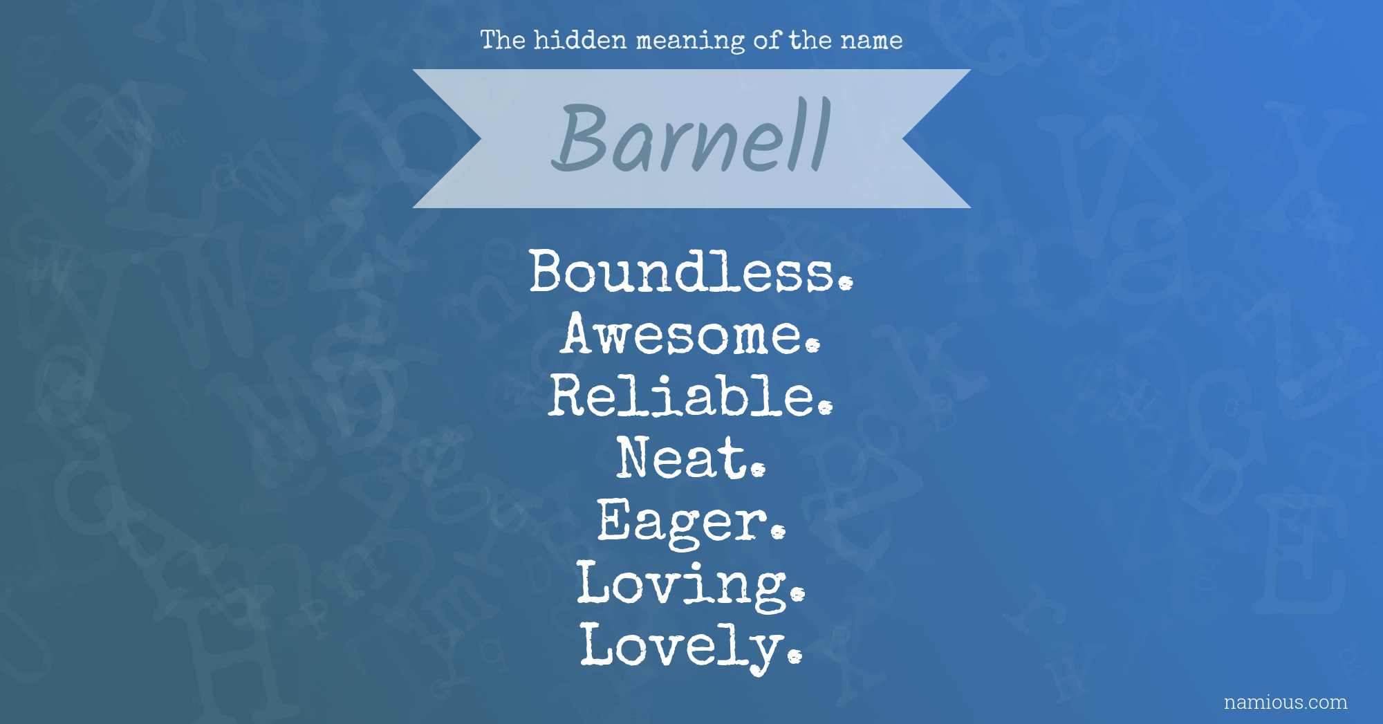 The hidden meaning of the name Barnell