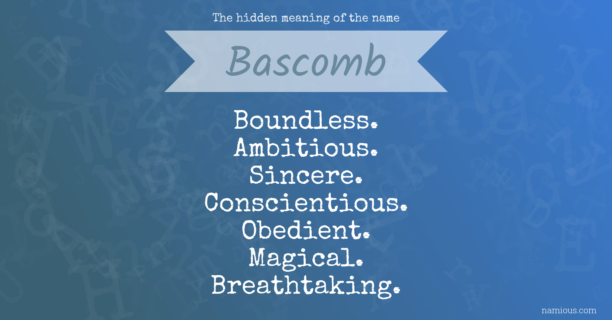 The hidden meaning of the name Bascomb