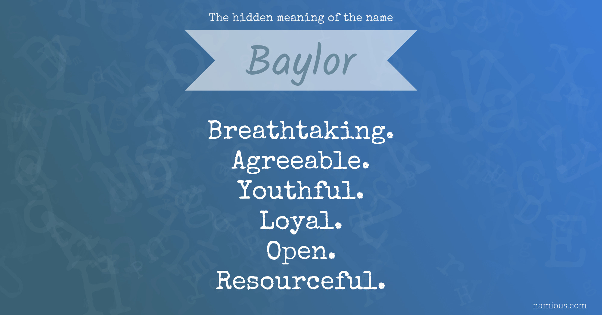 The hidden meaning of the name Baylor