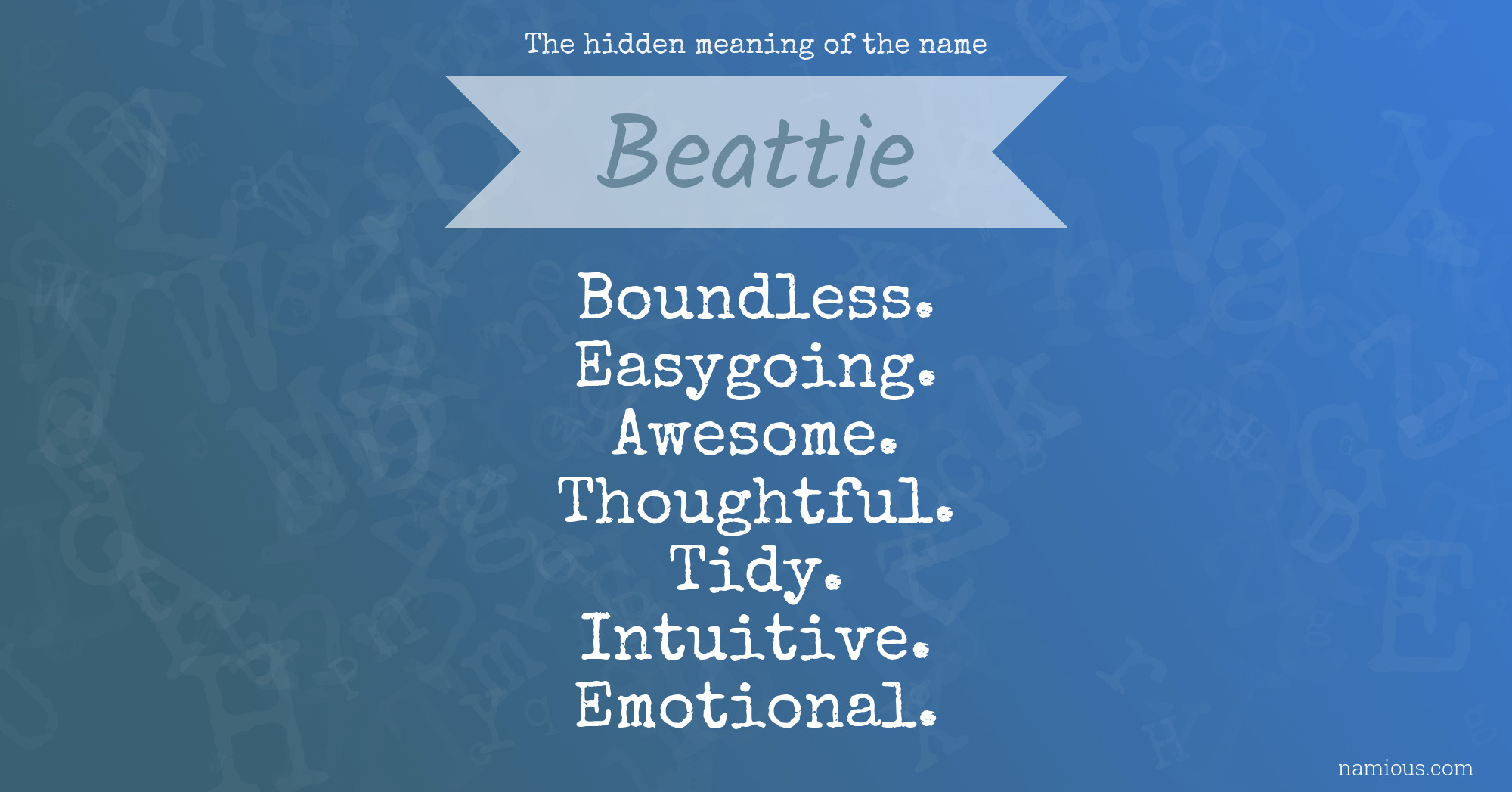 The hidden meaning of the name Beattie