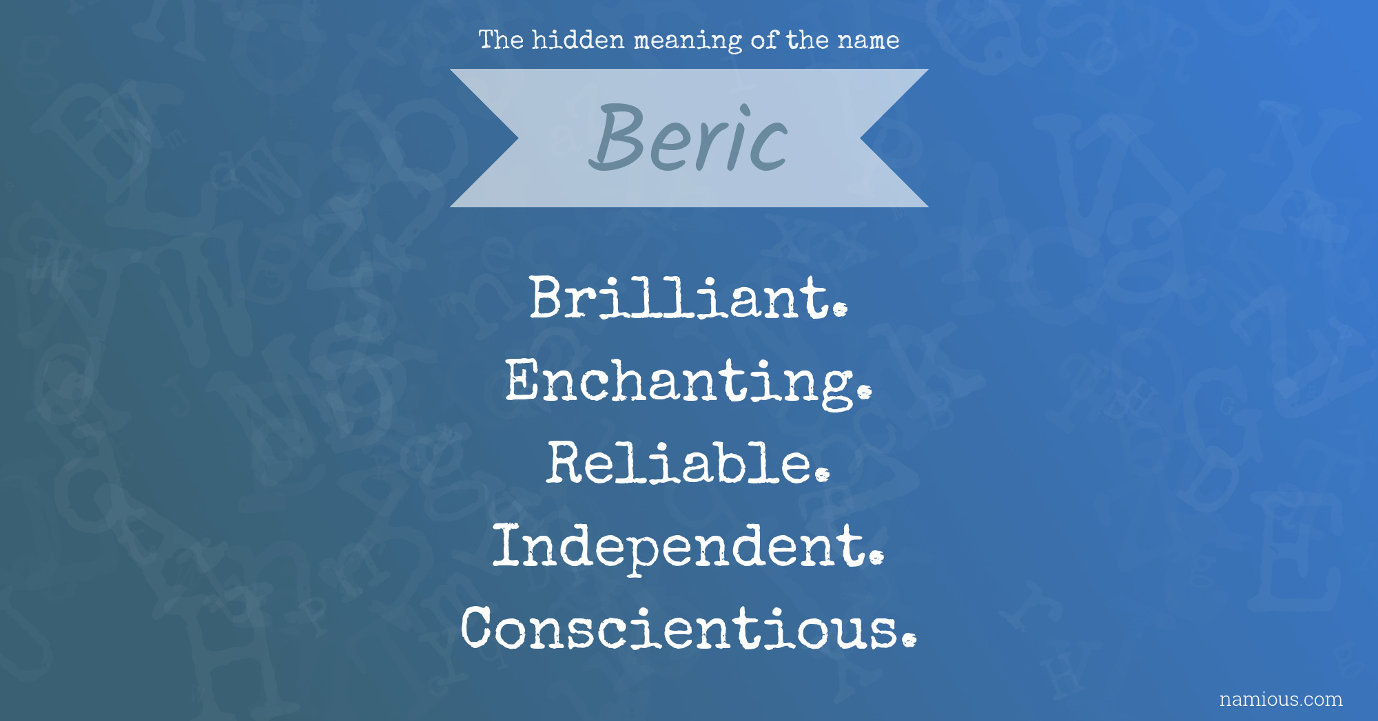 The hidden meaning of the name Beric