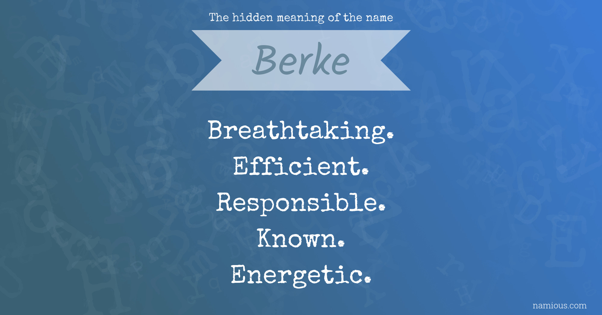 The hidden meaning of the name Berke